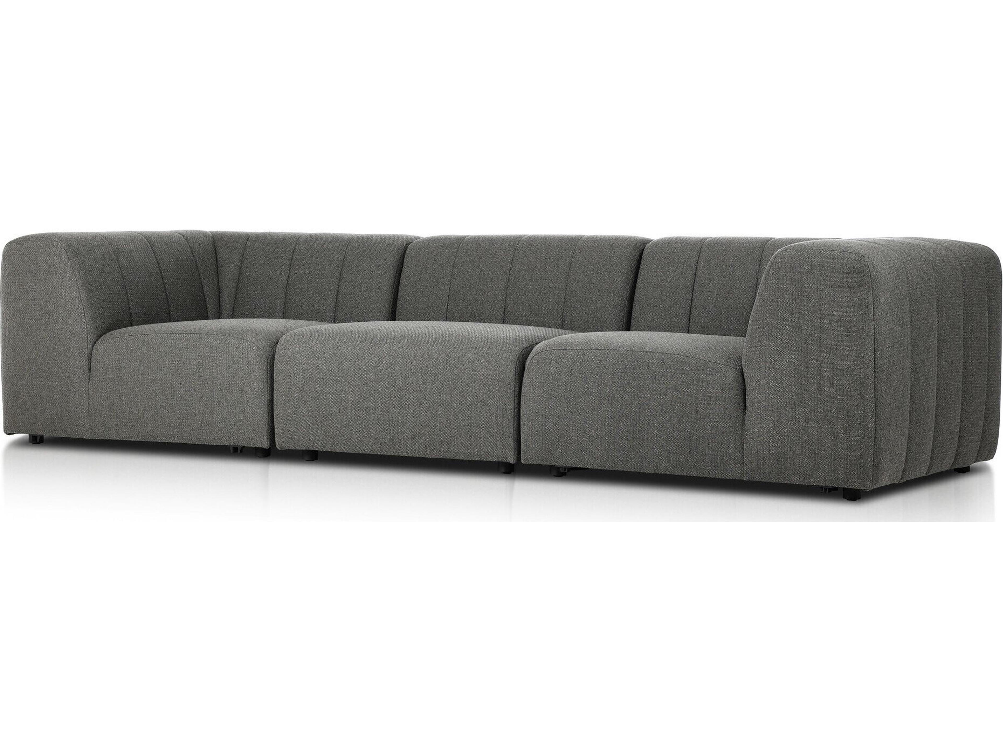Solano Hayes Charcoal 3-Piece Sectional Sofa
