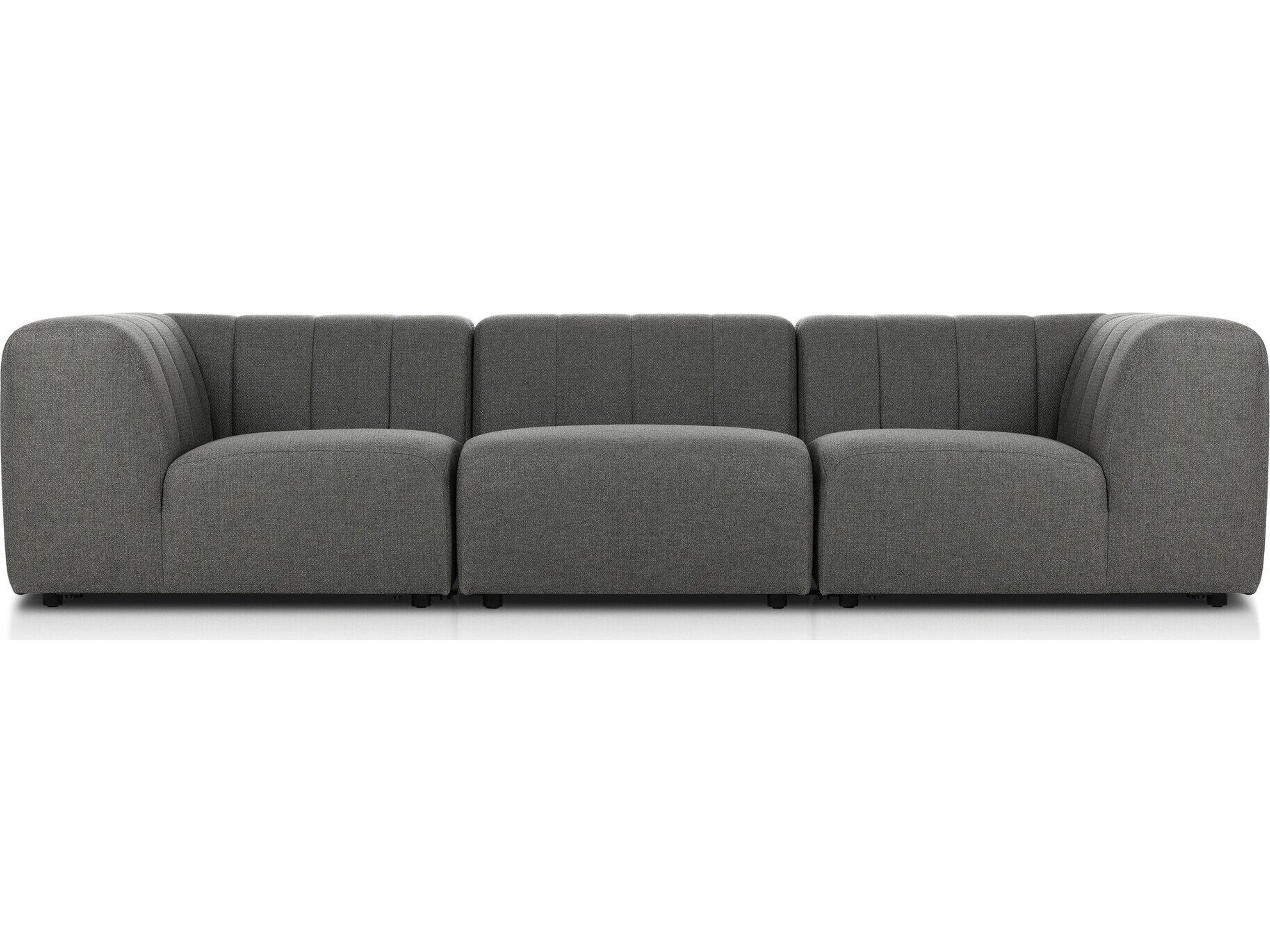 Four Hands Outdoor Solano Hayes Charcoal 3-Piece Sectional Sofa