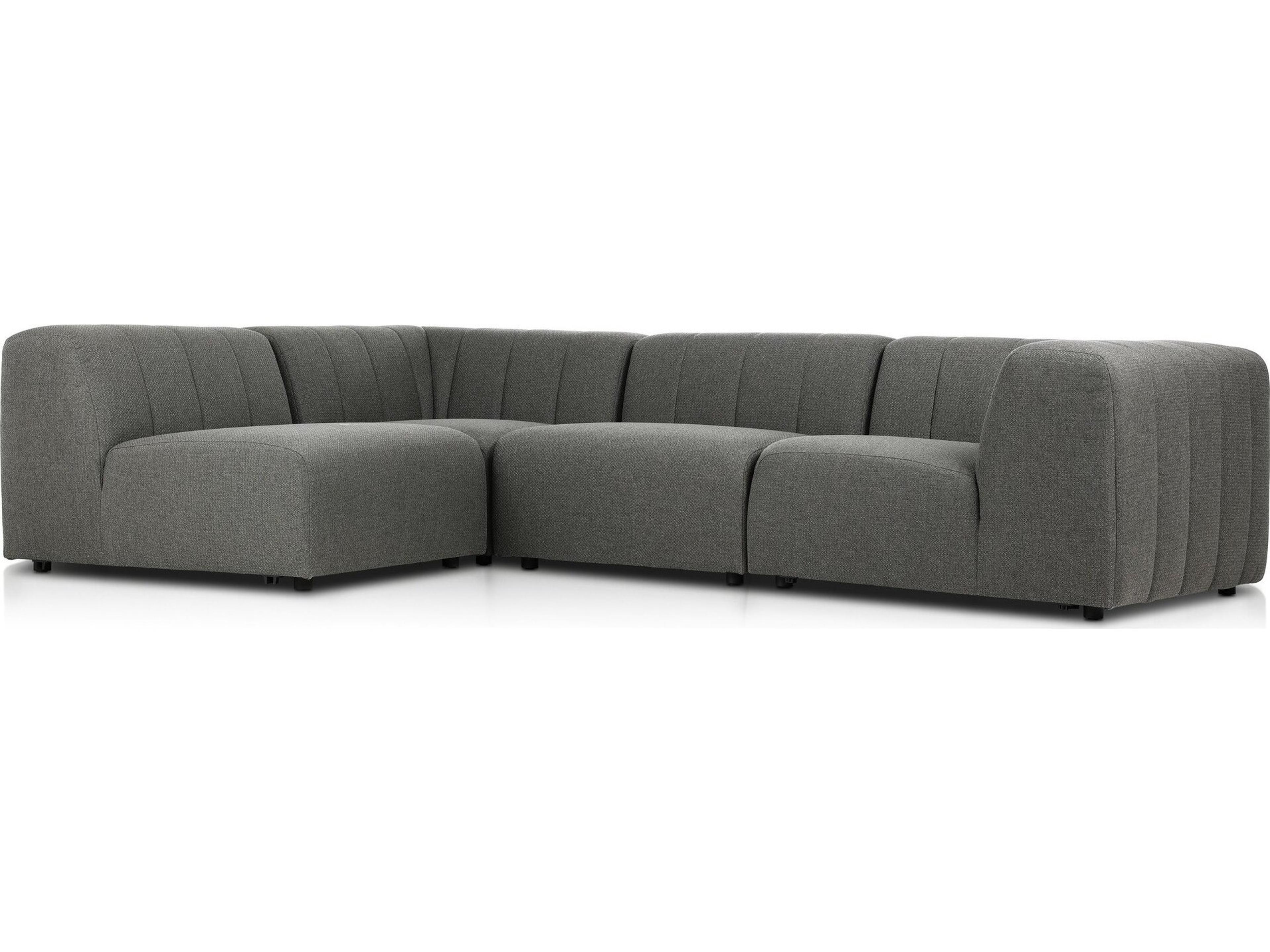 Solano Hayes Charcoal 4-Piece Sectional Sofa