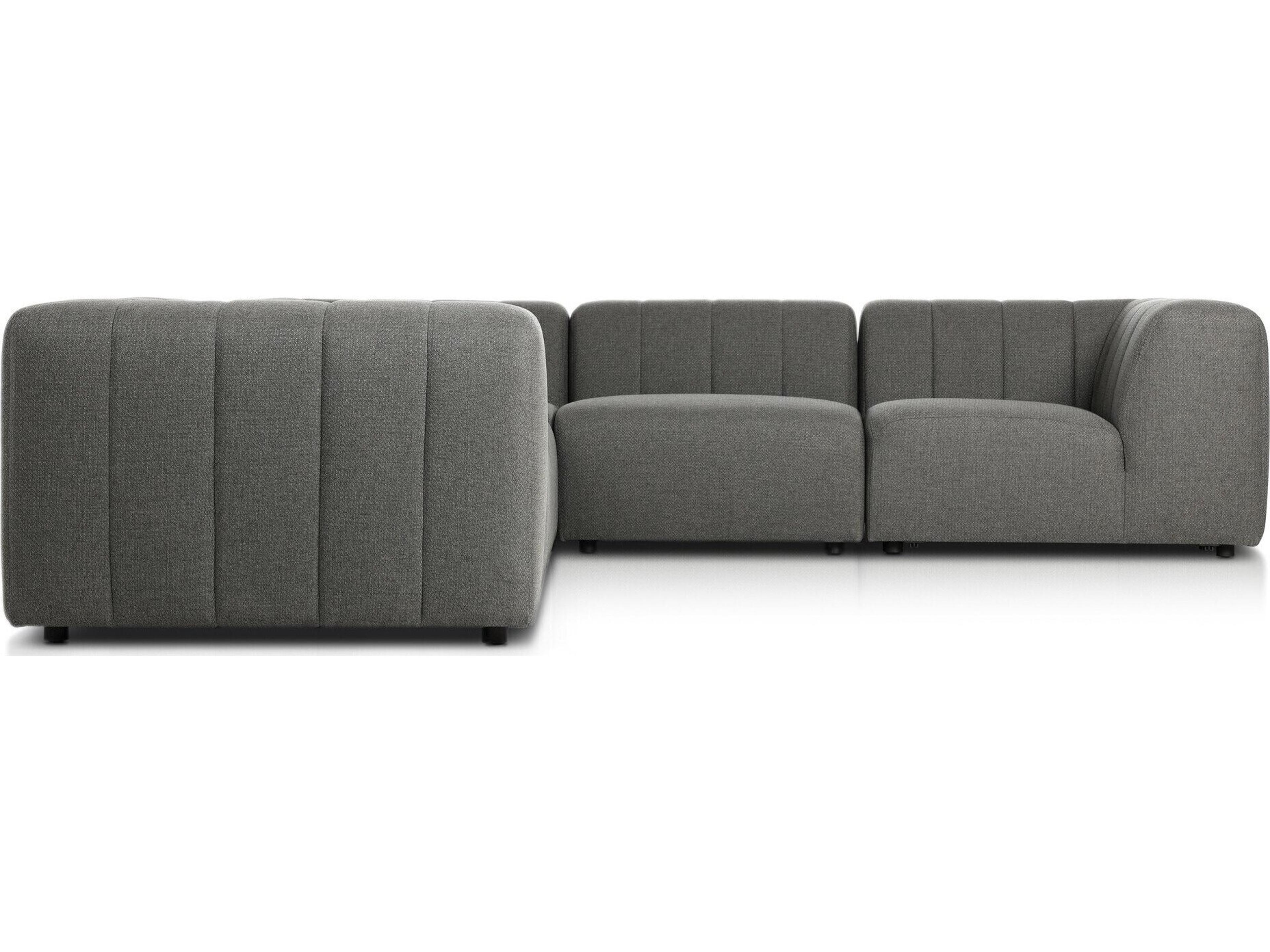 Four Hands Outdoor Solano Hayes Charcoal 5-Piece Sectional Sofa