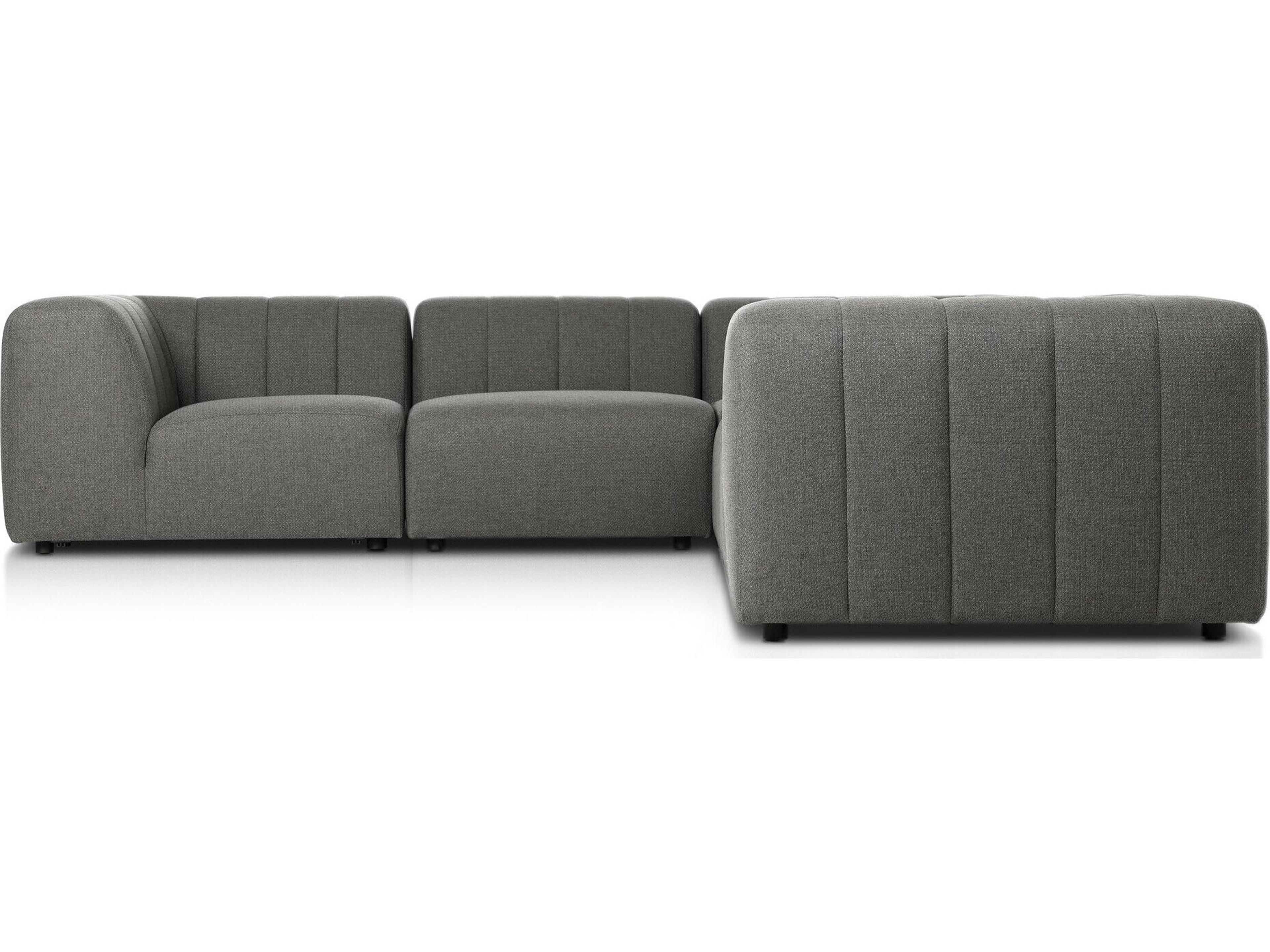 Four Hands Outdoor Solano Hayes Charcoal 5-Piece Sectional Sofa