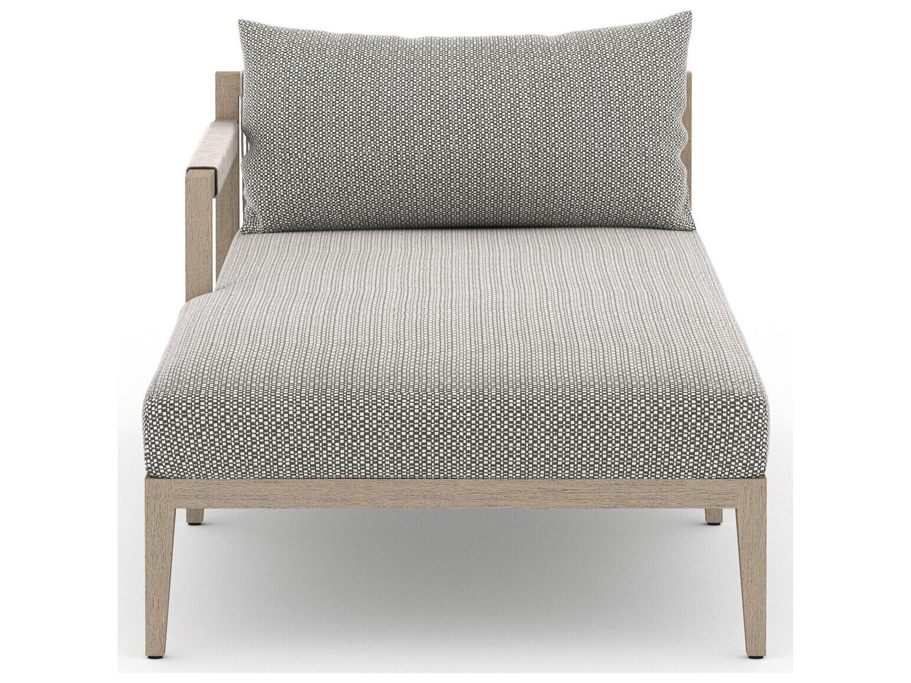 Four Hands Outdoor Solano Faye Ash / Natural / Grey Rope Left Arm Facing Chaise Lounge
