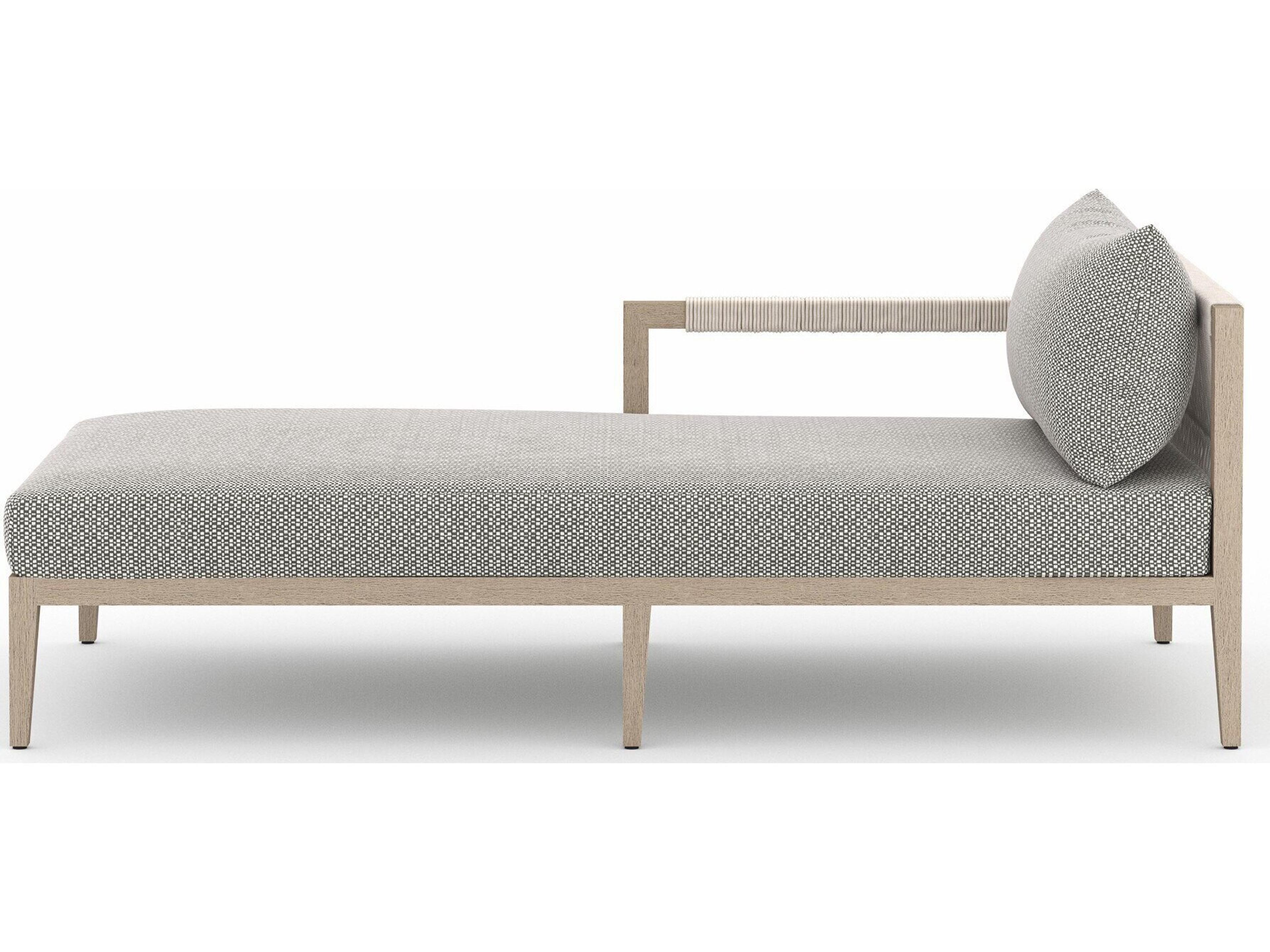 Four Hands Outdoor Solano Faye Ash / Natural / Grey Rope Left Arm Facing Chaise Lounge