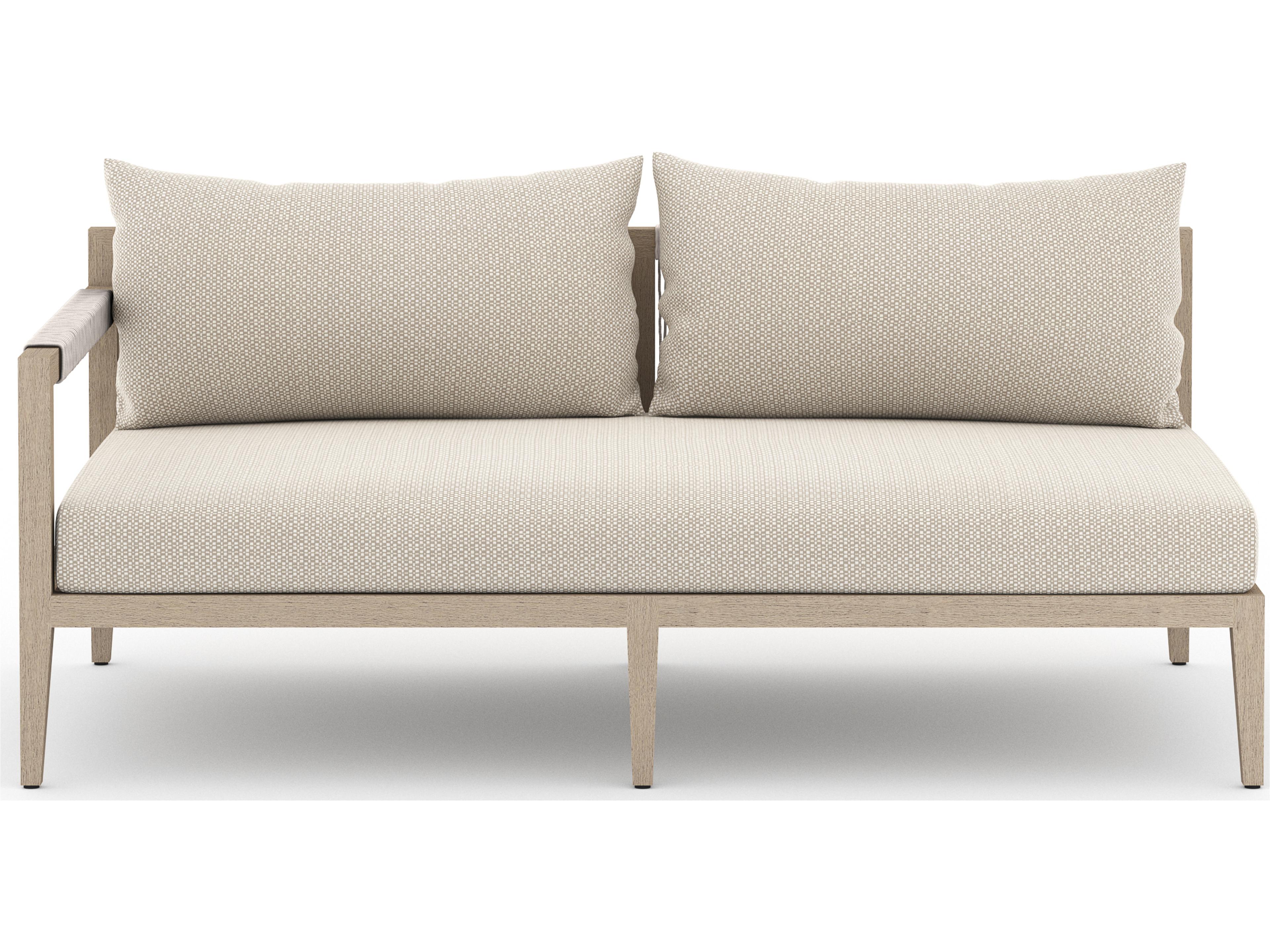 Luxecor Globetrotter Outdoor Faye Sand / Natural Grey Rope Left Arm Facing Loveseat