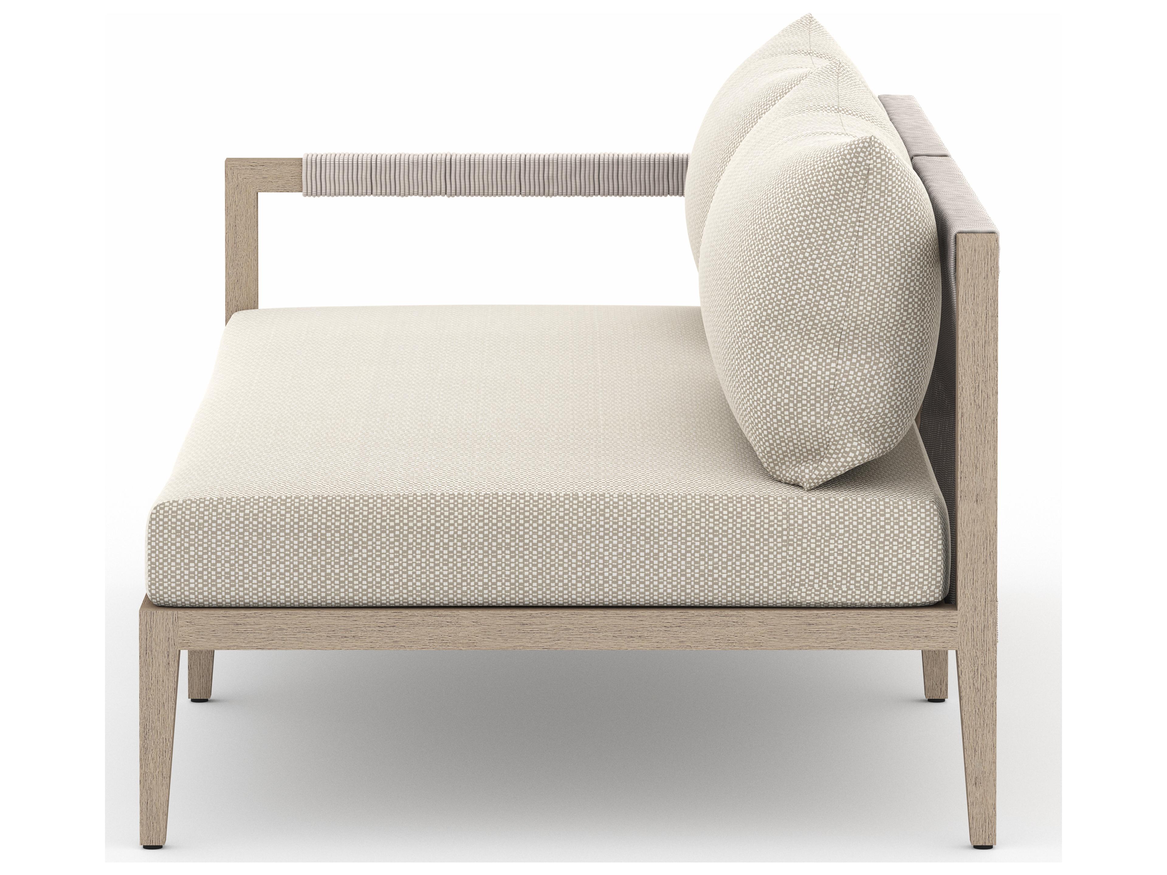 Luxecor Globetrotter Outdoor Faye Sand / Natural Grey Rope Left Arm Facing Loveseat