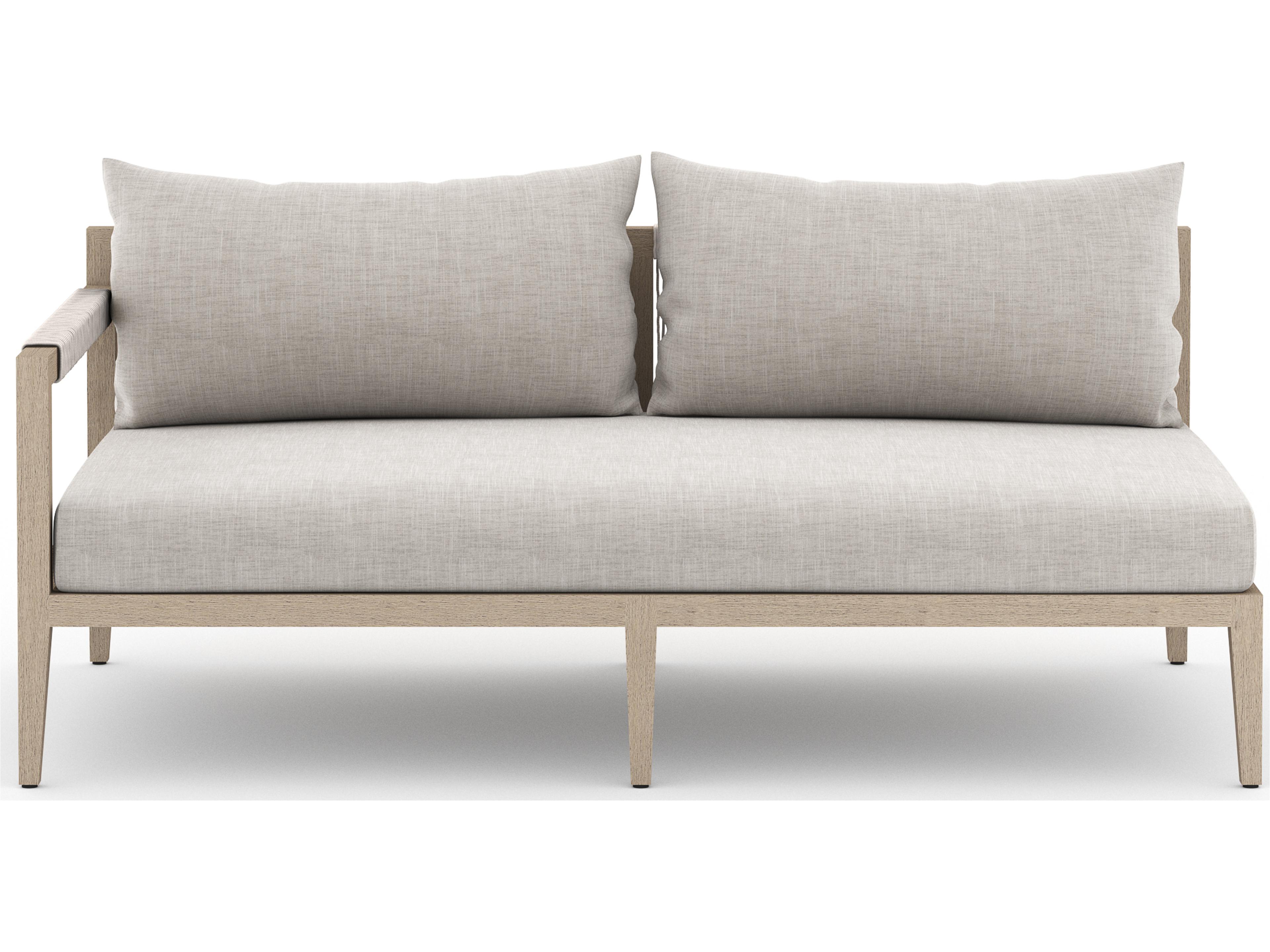 Luxecor Globetrotter Outdoor Stone Grey / Natural Rope Left Arm Facing Loveseat