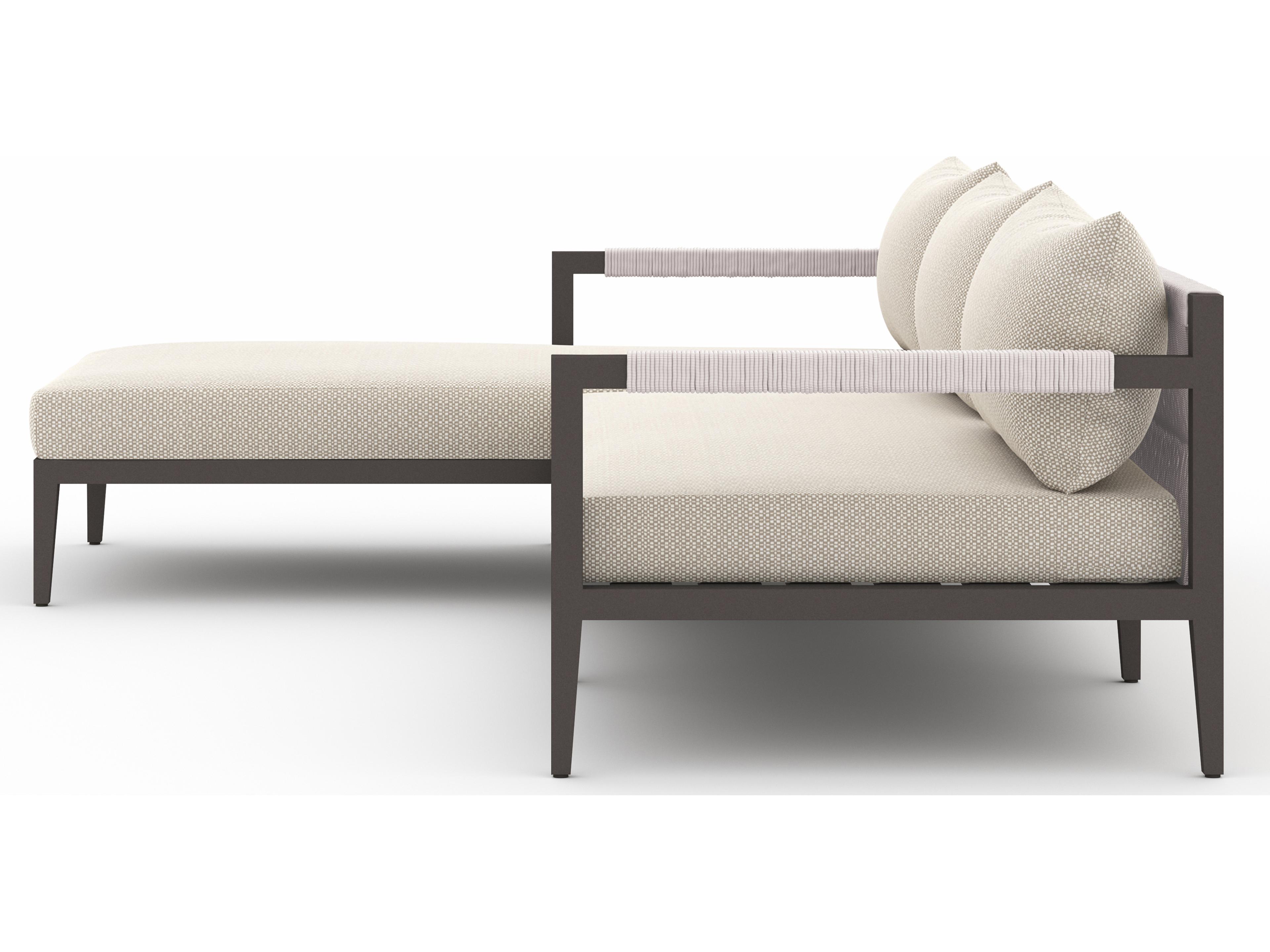 Luxecor Globetrotter Outdoor Faye Sand / Bronze Ivory Rope Left Arm Facing Sectional Sofa