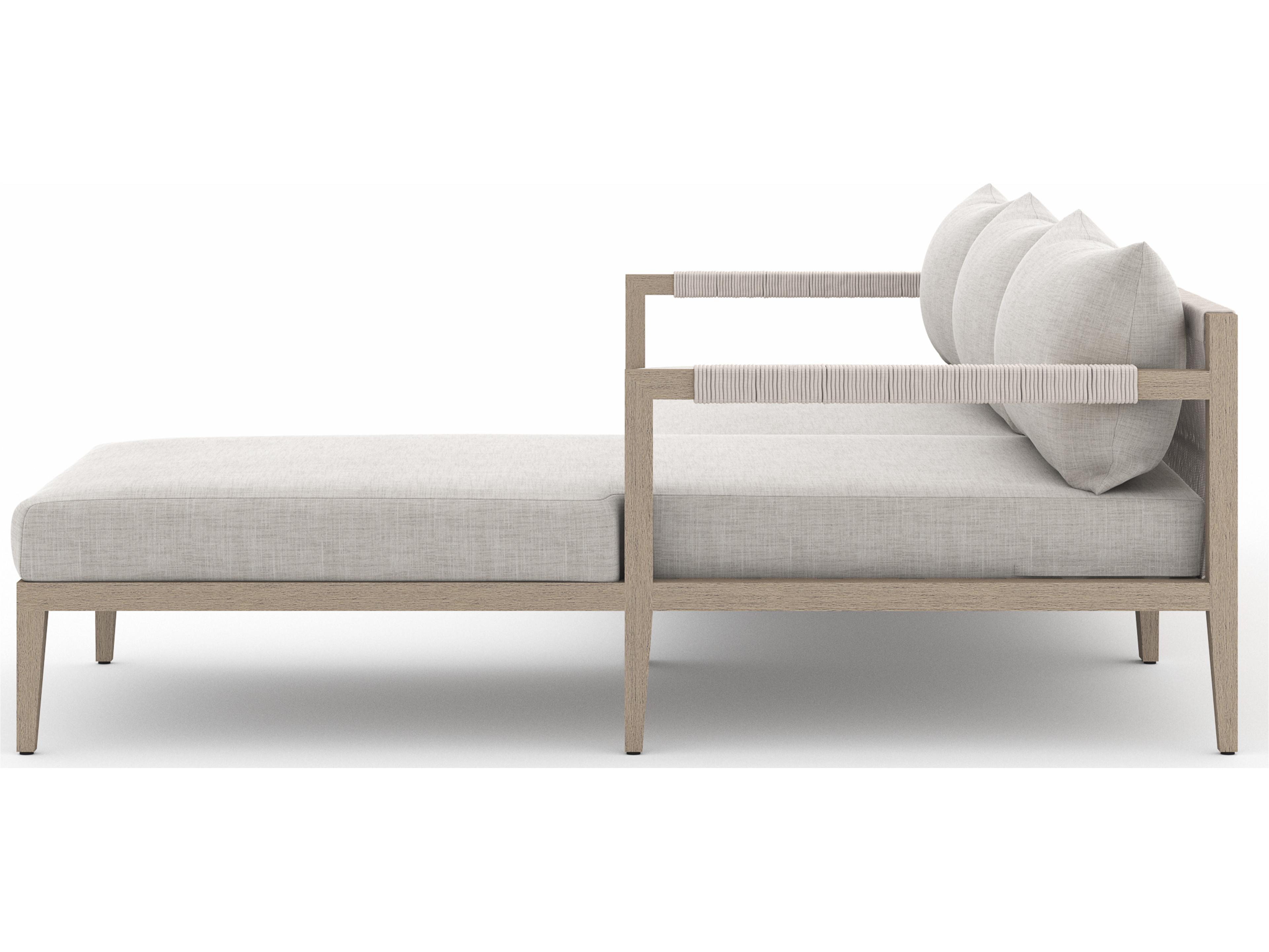 Luxecor Globetrotter Outdoor Stone Grey / Natural Rope Right Arm Facing Sectional Sofa