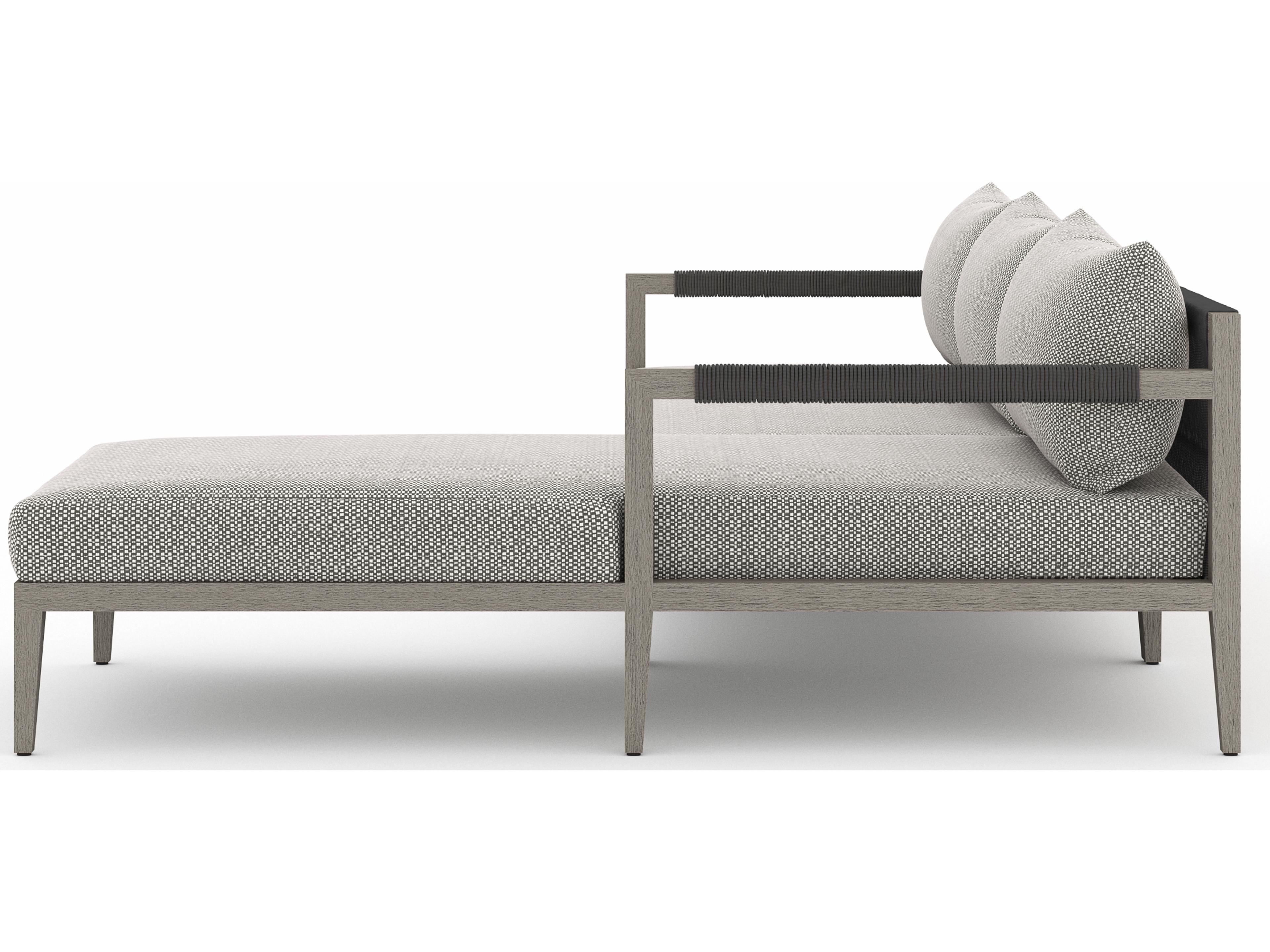 Luxecor Globetrotter Outdoor Faye Ash / Weathered Grey Dark Rope Right Arm Facing Sectional Sofa