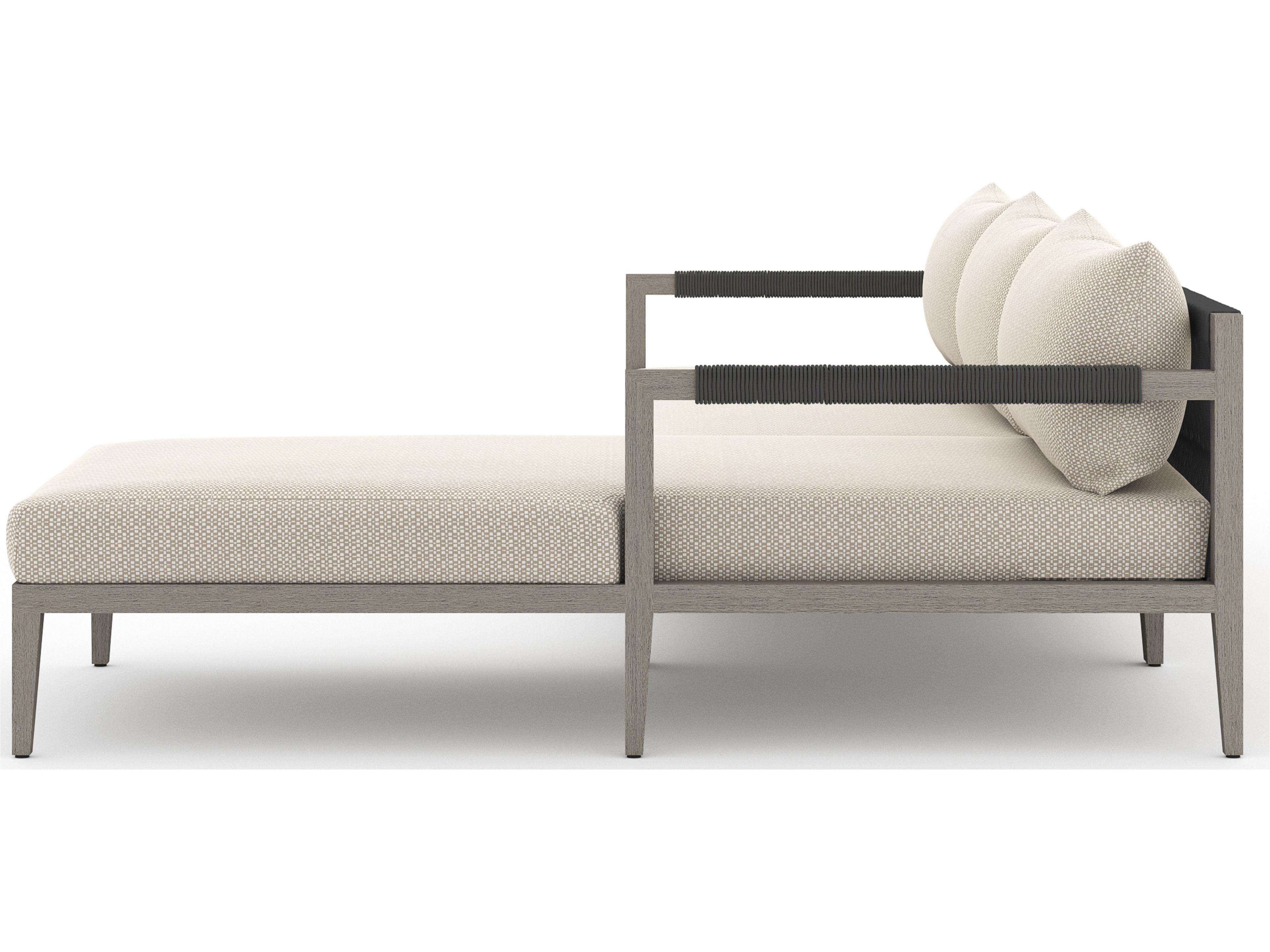 Luxecor Globetrotter Outdoor Faye Sand / Weathered Grey Dark Rope Right Arm Facing Sectional Sofa