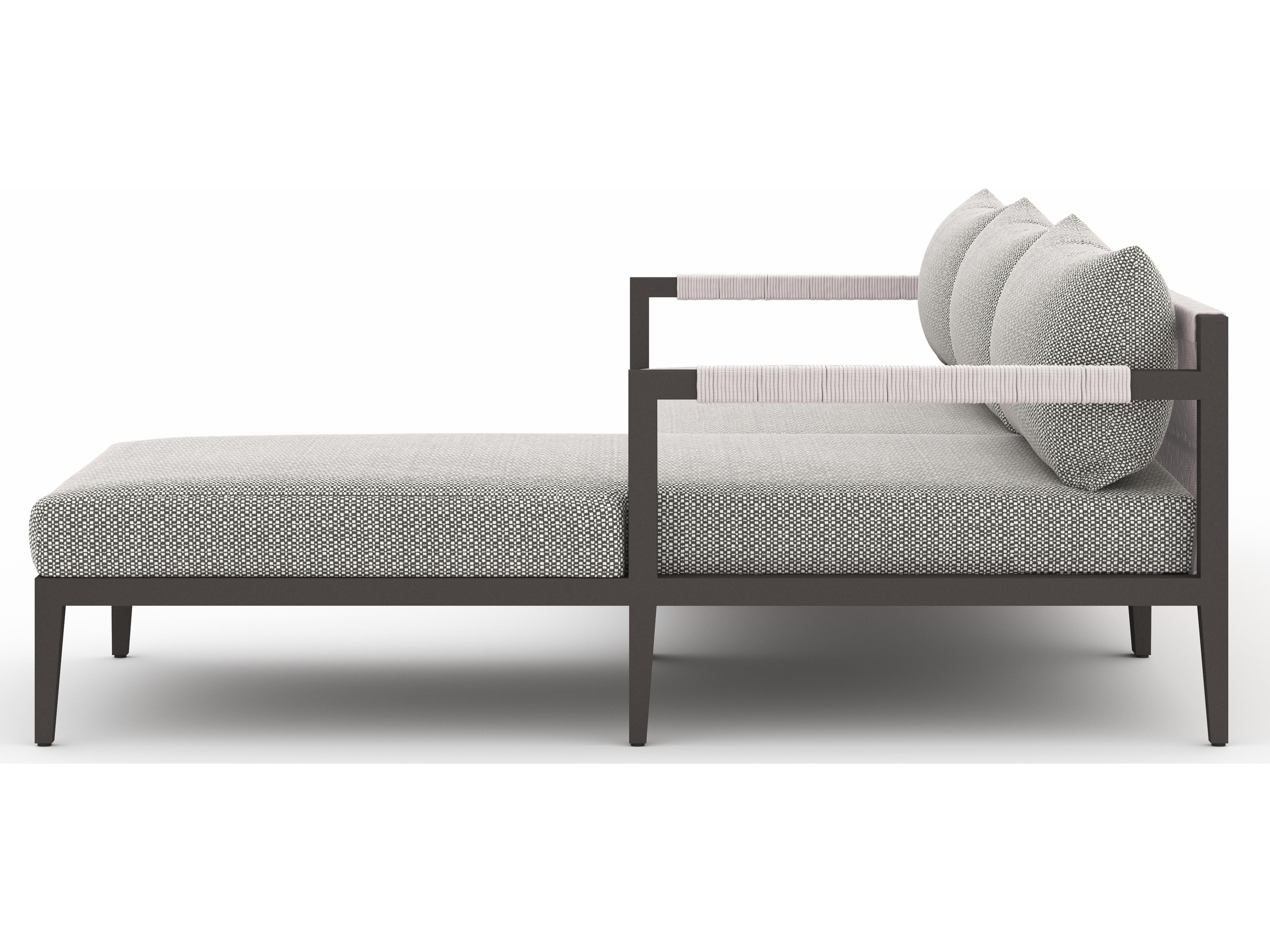 Luxecor Globetrotter Outdoor Faye Ash / Bronze Ivory Rope Right Arm Facing Sectional Sofa