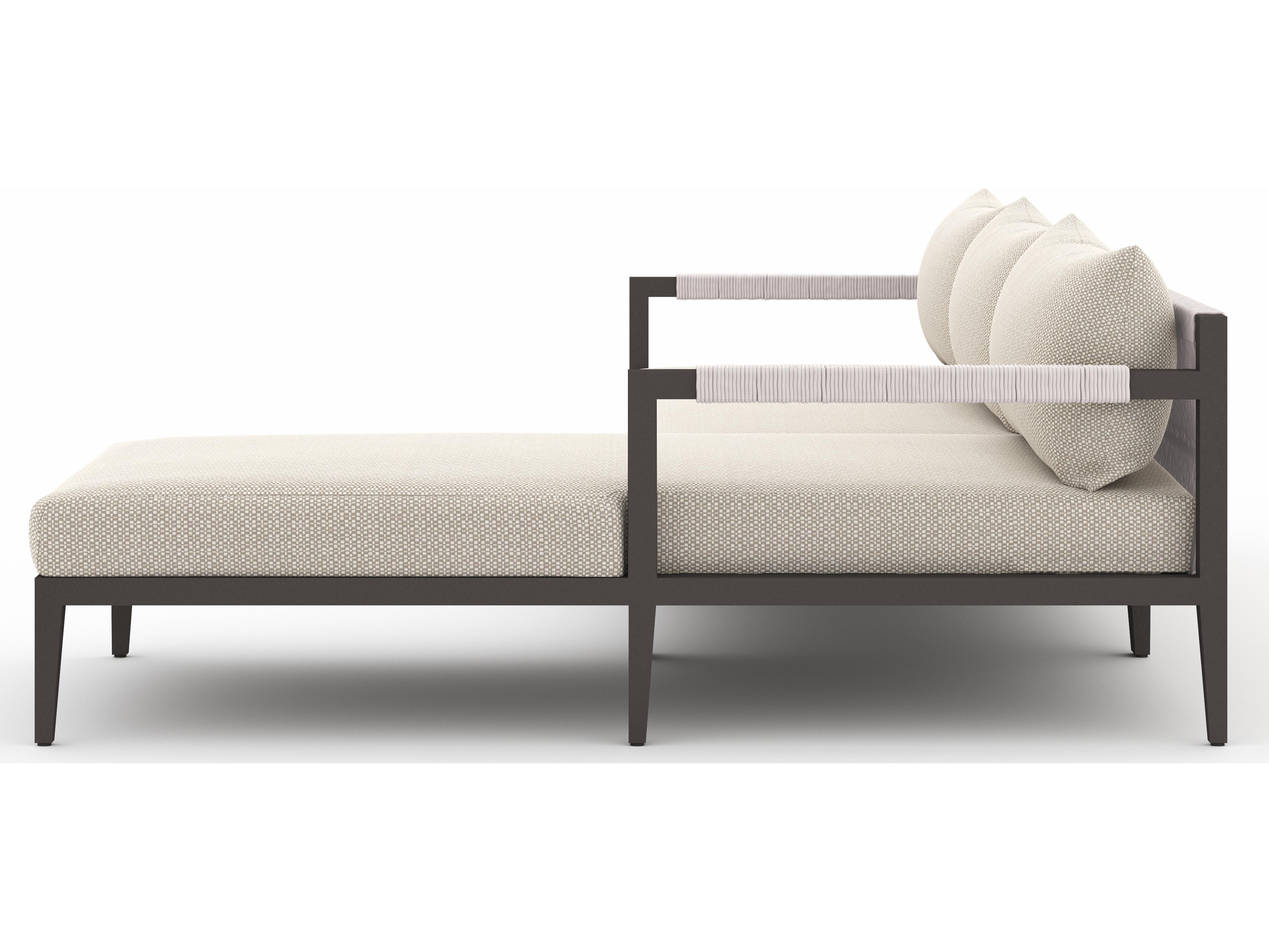 Luxecor Globetrotter Outdoor Faye Sand / Bronze Ivory Rope Right Arm Facing Sectional Sofa