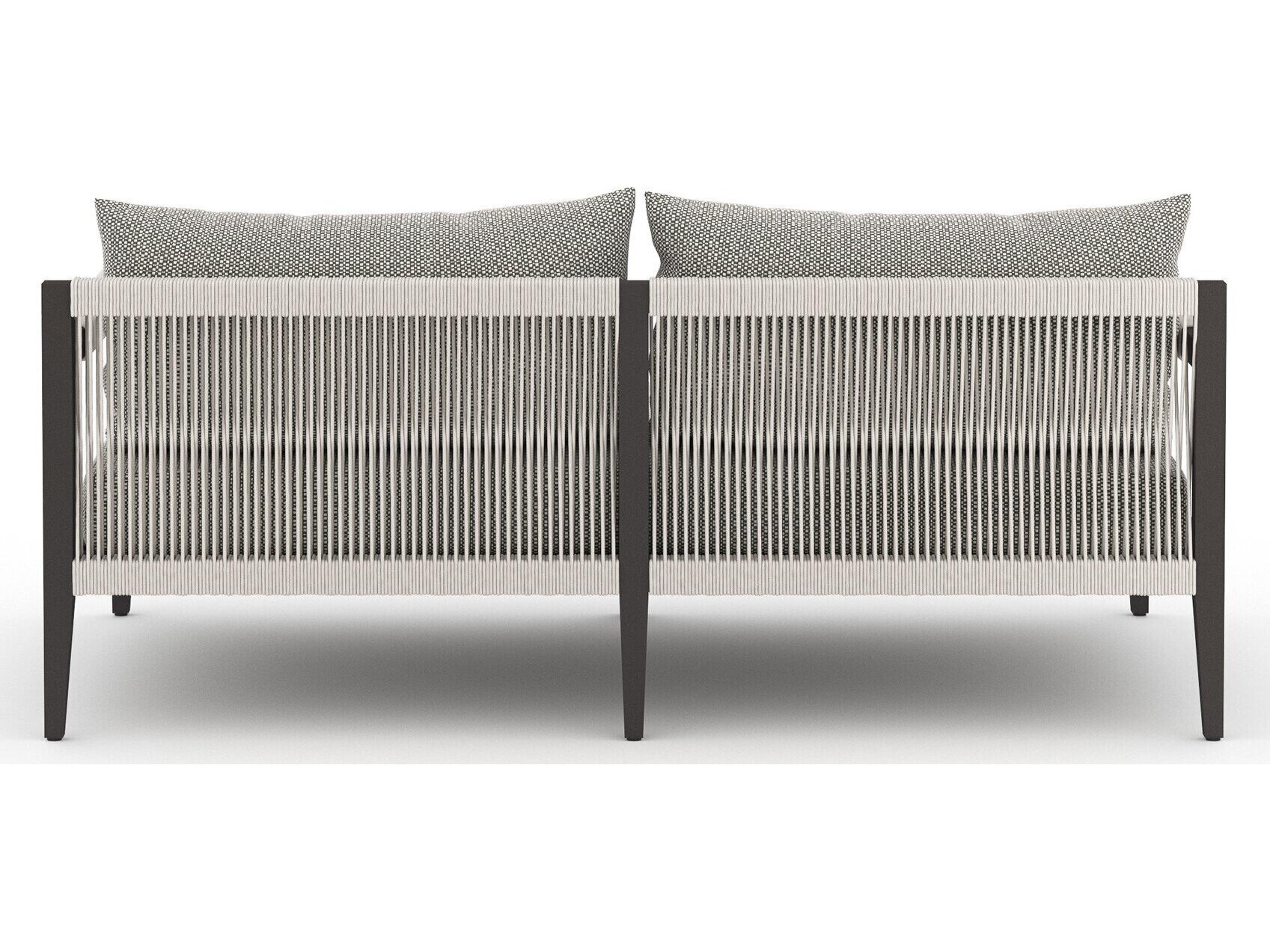 Luxecor Globetrotter Outdoor Faye Ash / Bronze Ivory Rope Loveseat