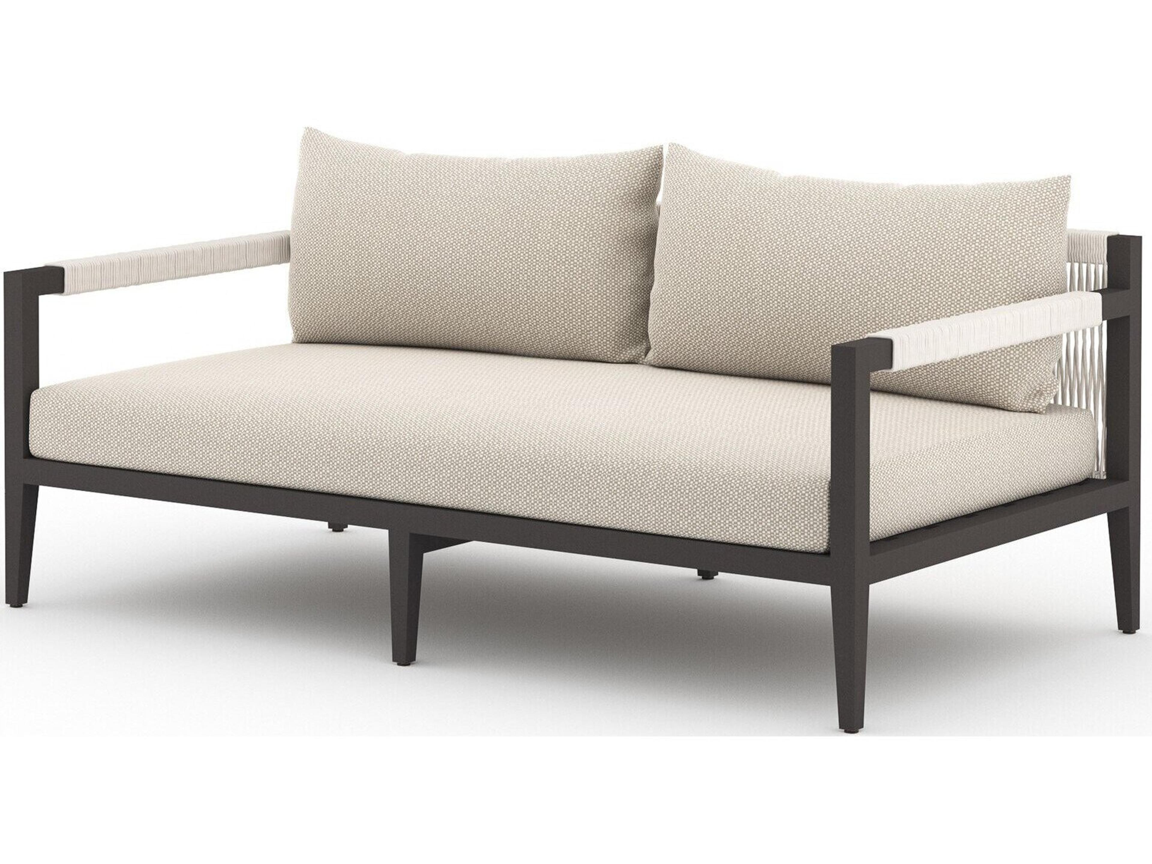 Globetrotter Outdoor Faye Sand / Bronze Ivory Rope Loveseat