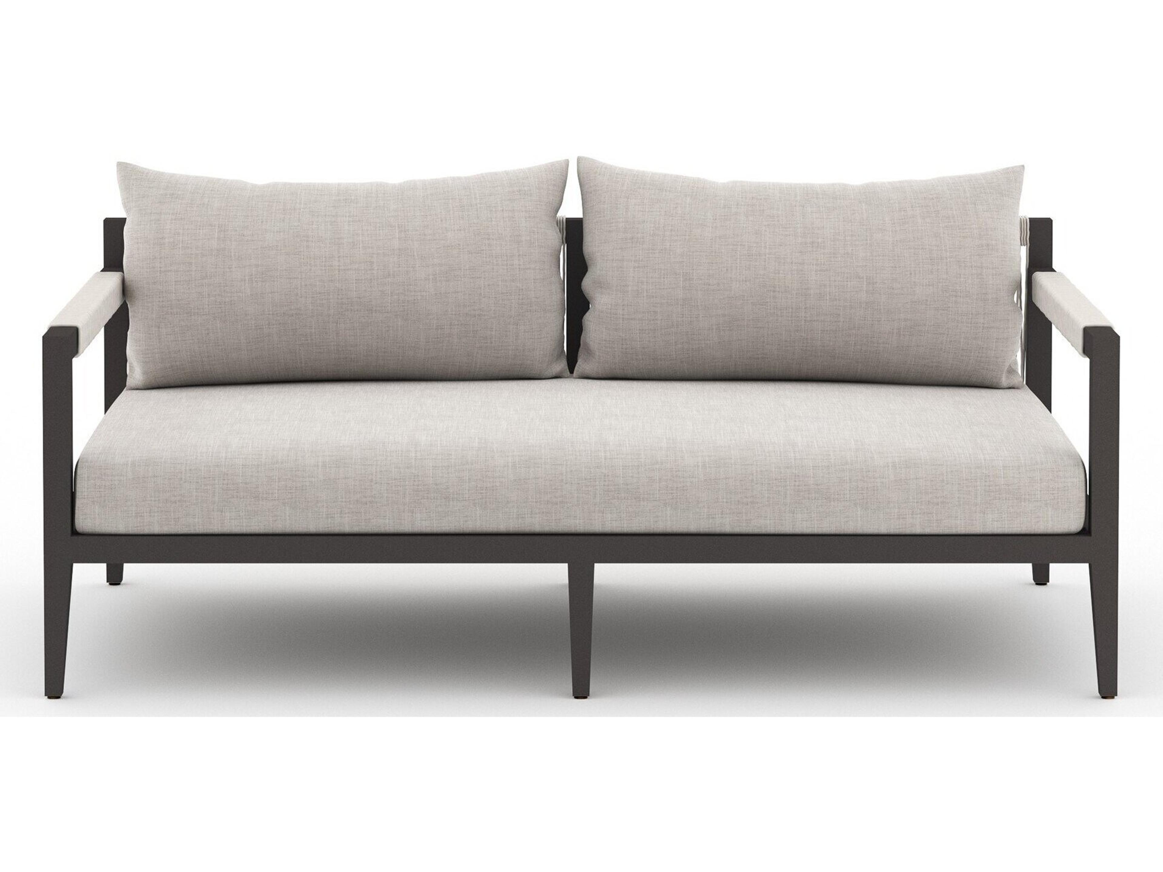 Luxecor Globetrotter Outdoor Stone Grey / Bronze Ivory Rope Loveseat