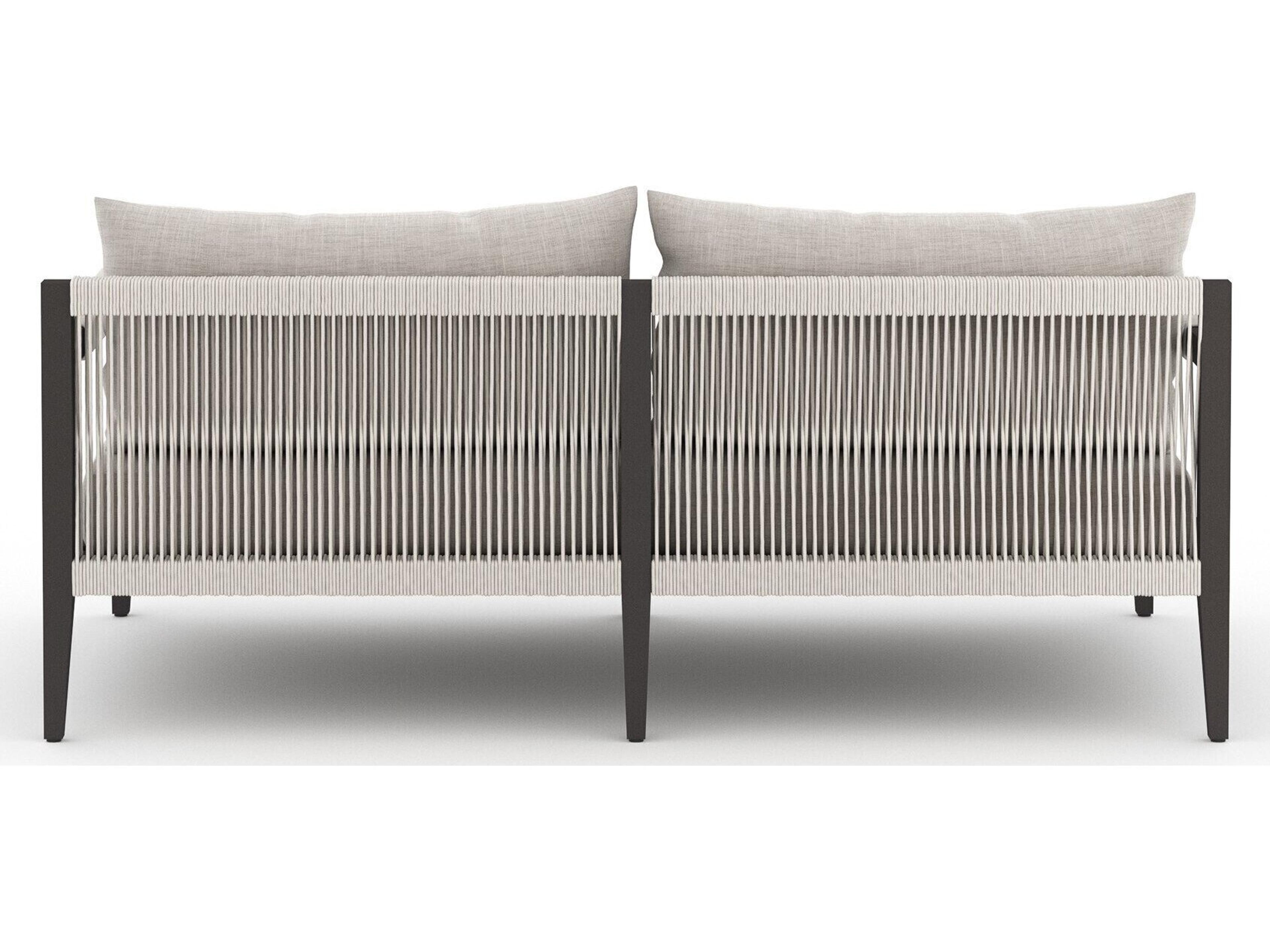 Luxecor Globetrotter Outdoor Stone Grey / Bronze Ivory Rope Loveseat