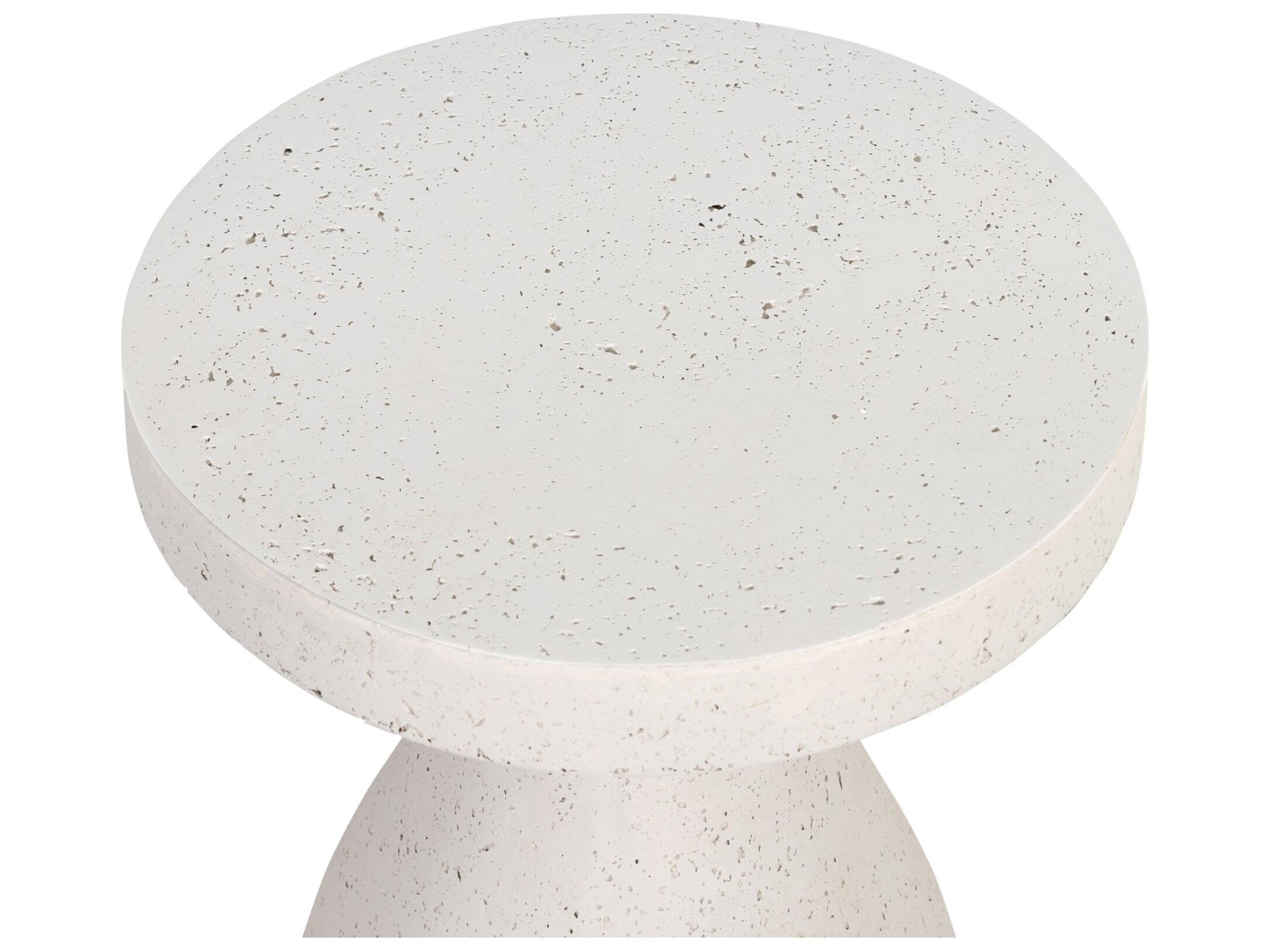 Luxecor Globetrotter Outdoor Textured Grey Concrete Round End Table