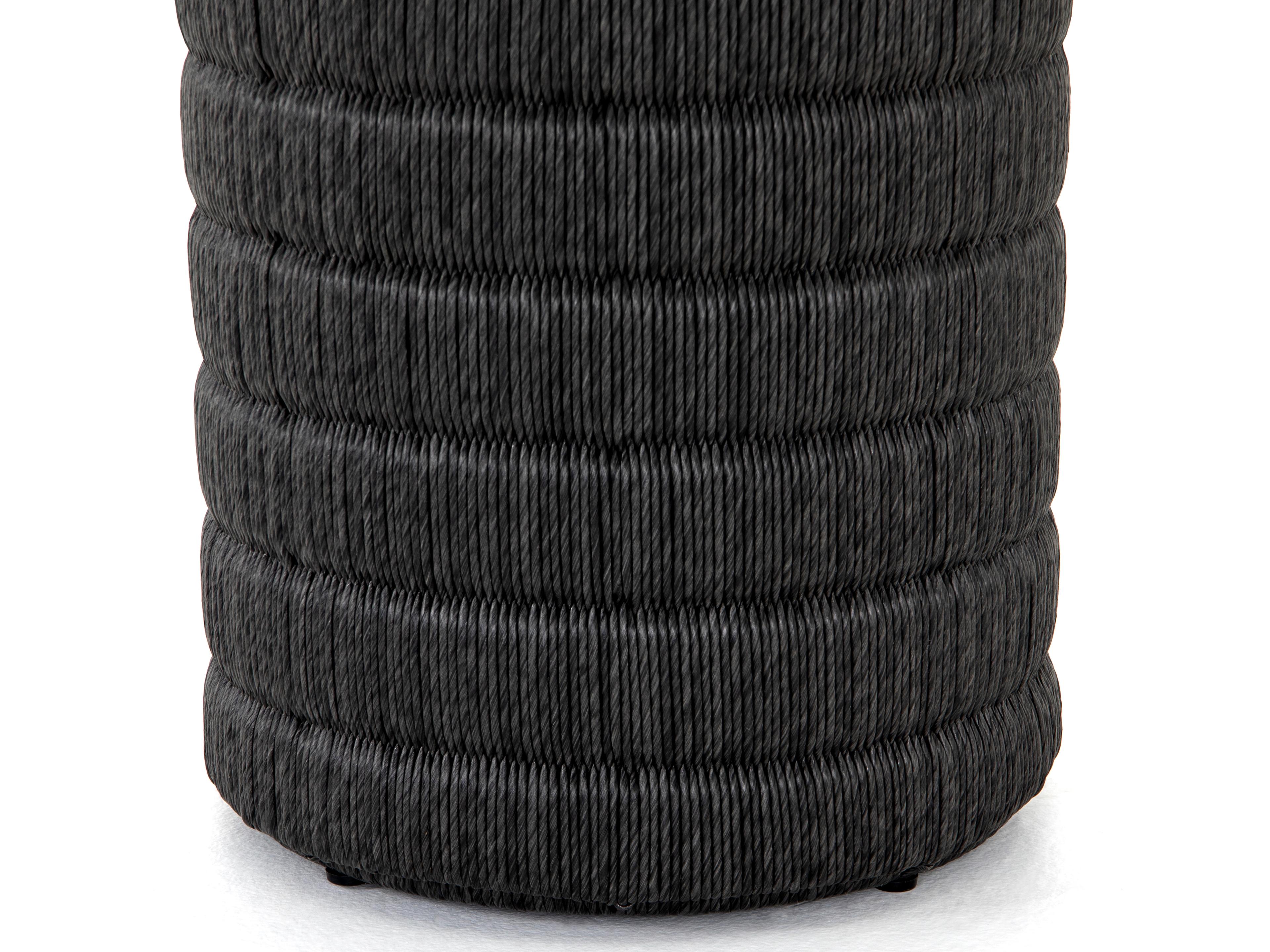 Luxecor Globetrotter Outdoor Vintage Coal Resin Round End Table