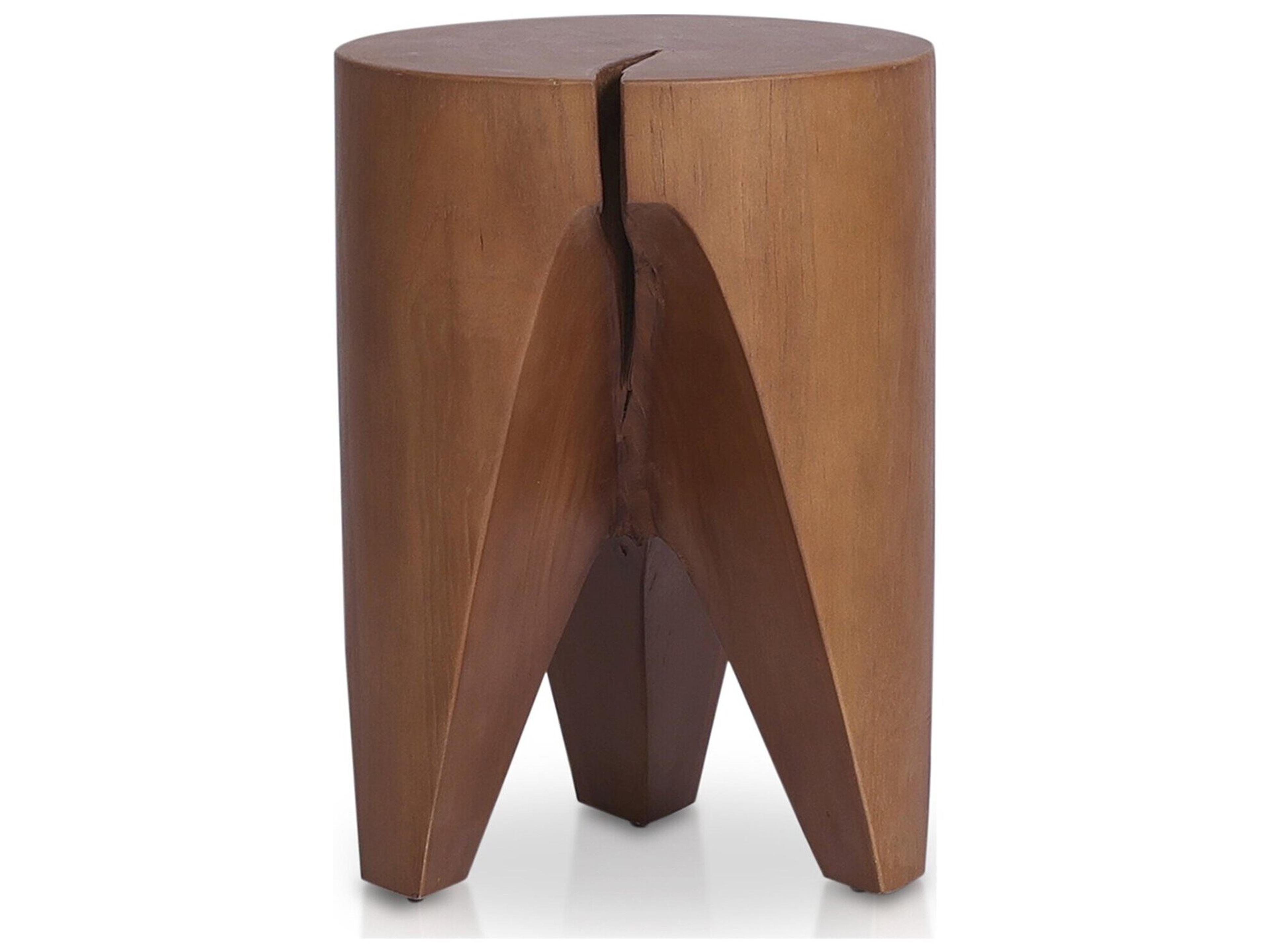 Luxecor Globetrotter Outdoor Natural Teak Round End Table