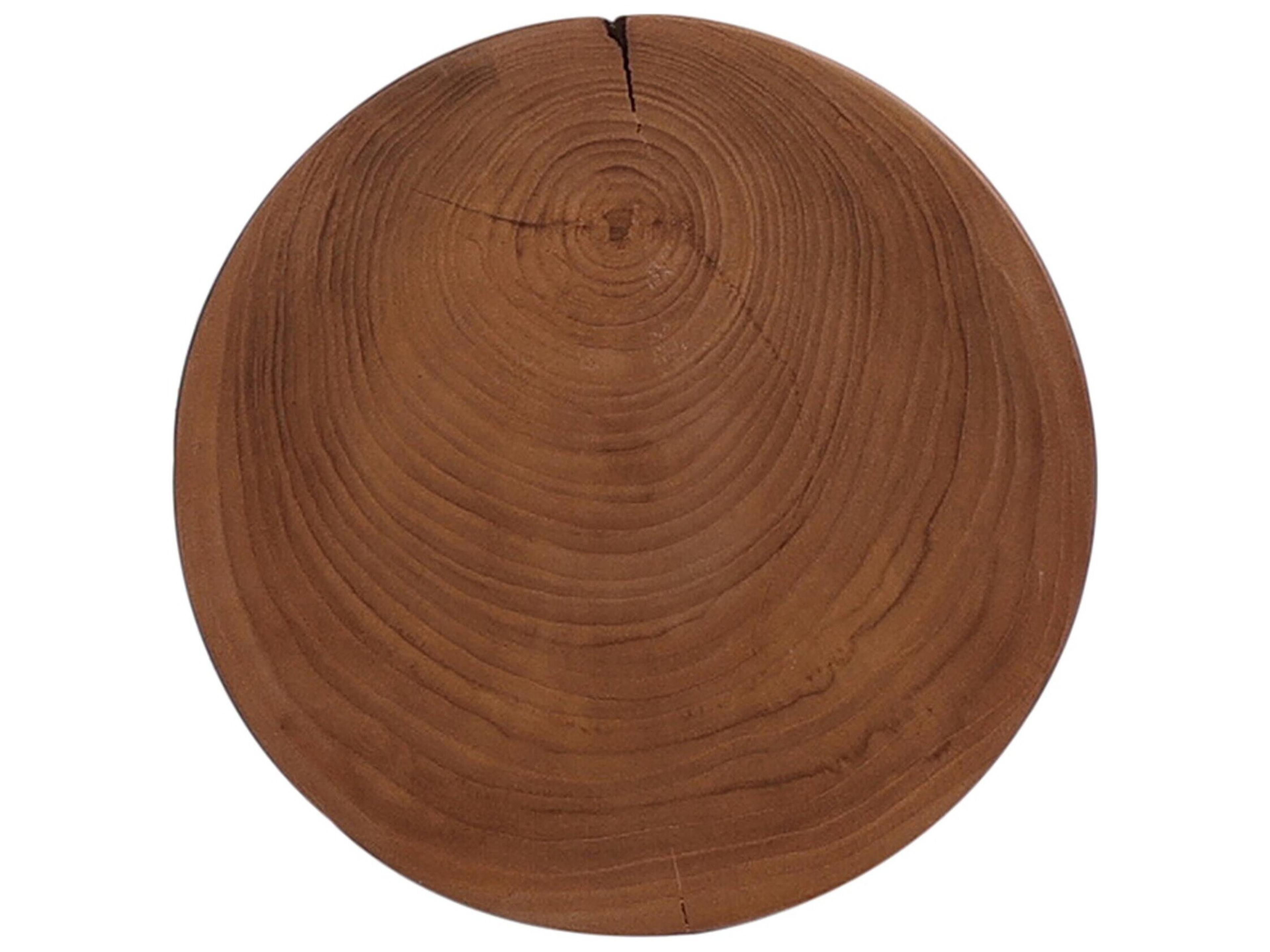 Luxecor Globetrotter Outdoor Natural Teak Round End Table