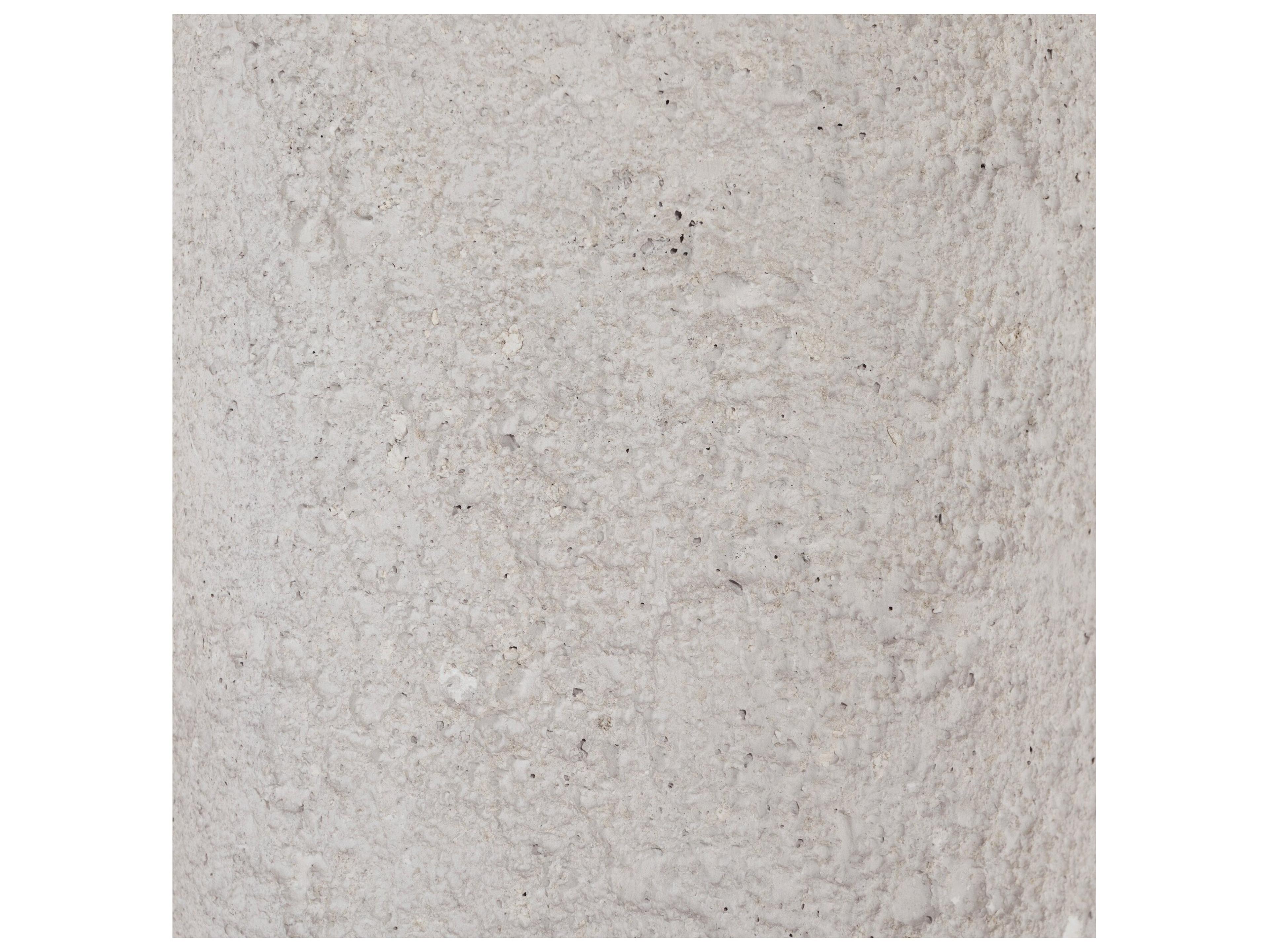 Four Hands Outdoor Constantine Blanc White / Matte White Concrete Round End Table