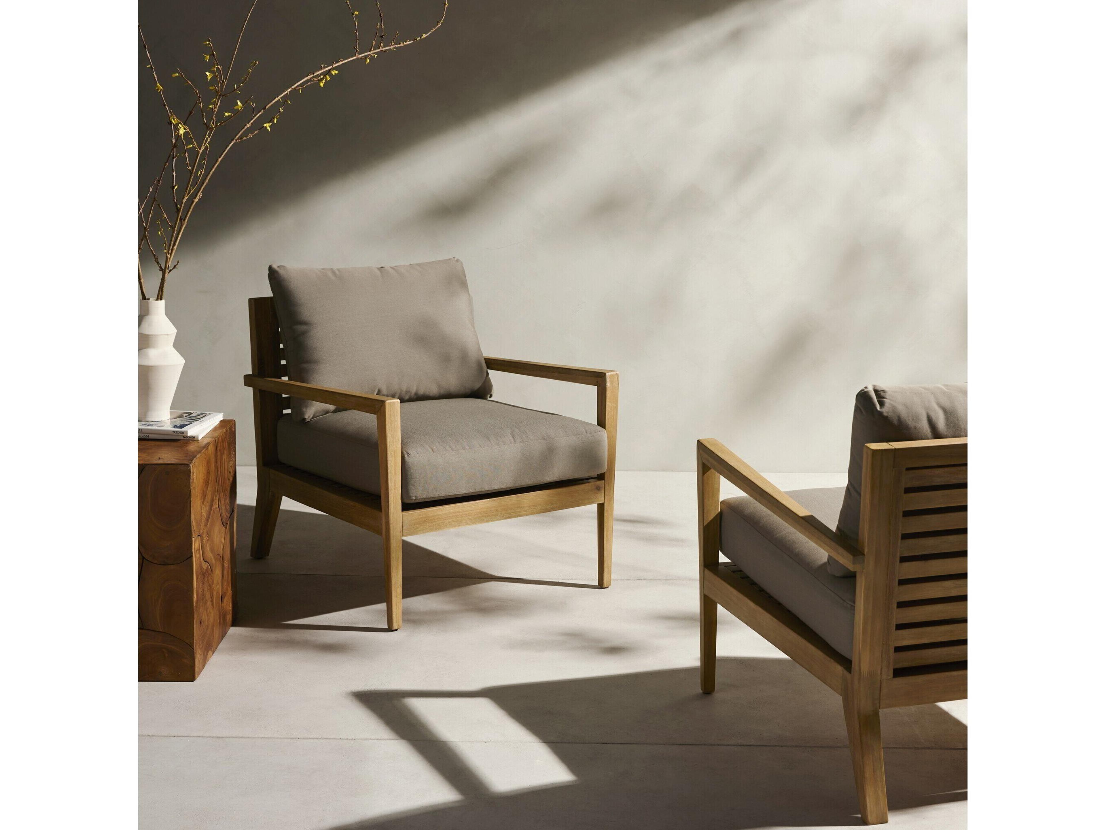 Luxecor Globetrotter Outdoor Royal Taupe / Natural Acacia Lounge Chair