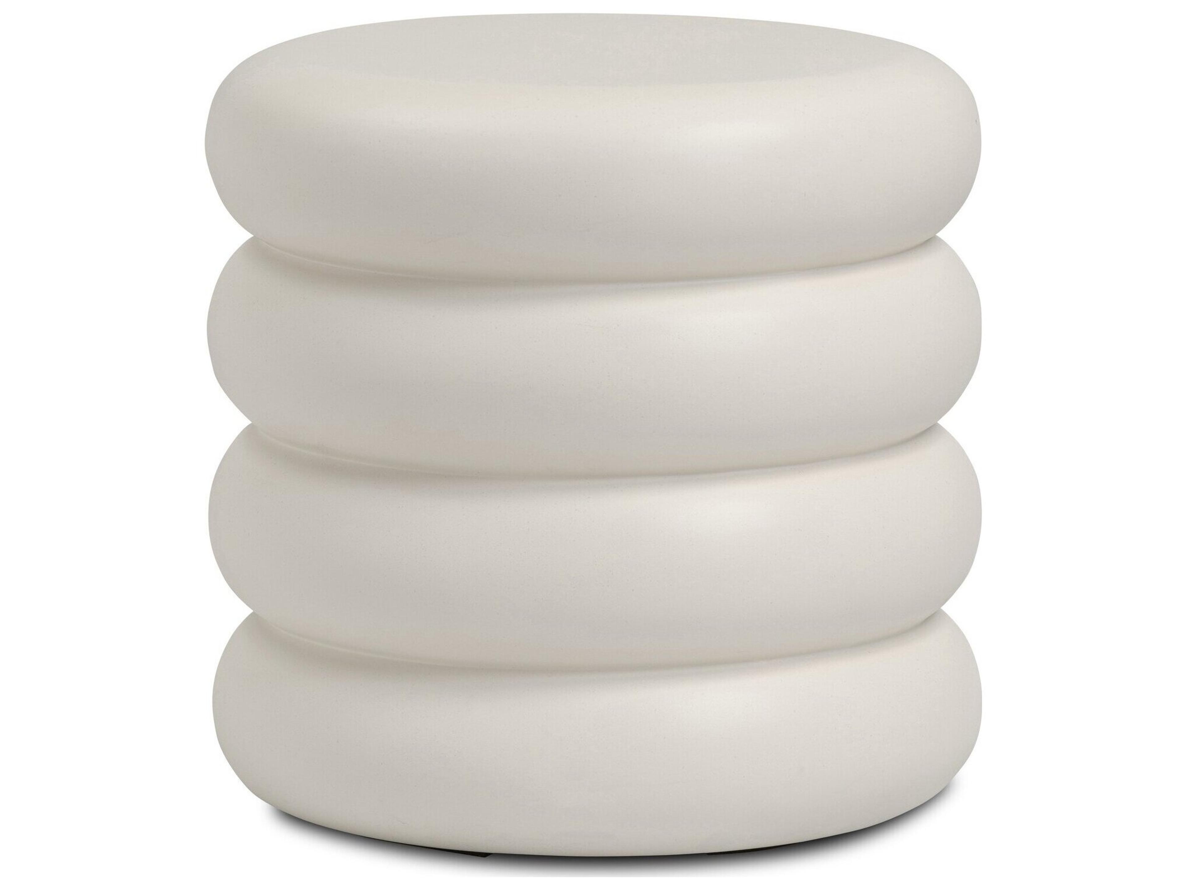 Thayer Ivory Clay Concrete Round End Table