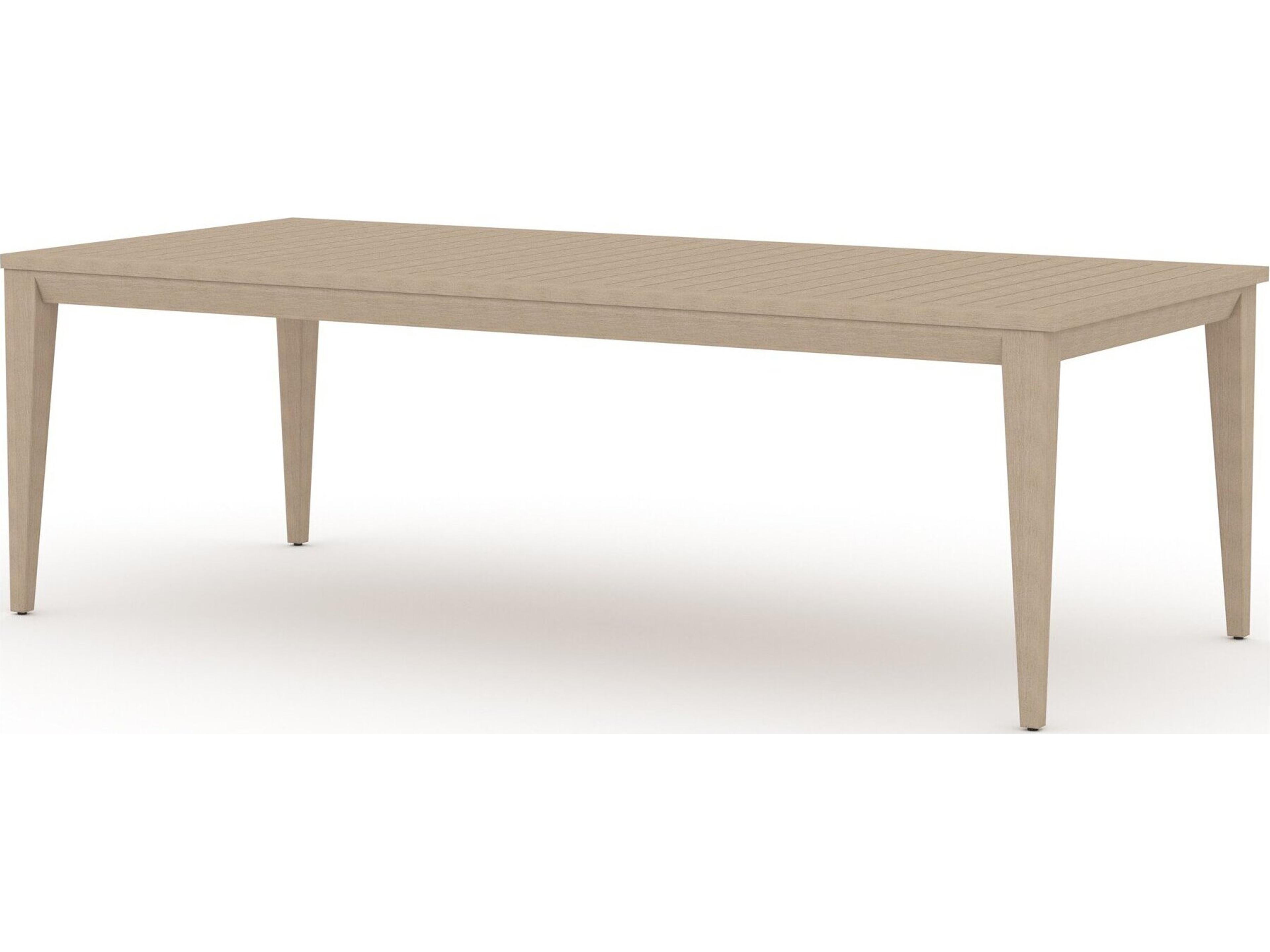 Globetrotter Outdoor Washed Brown Teak Rectangular Dining Table