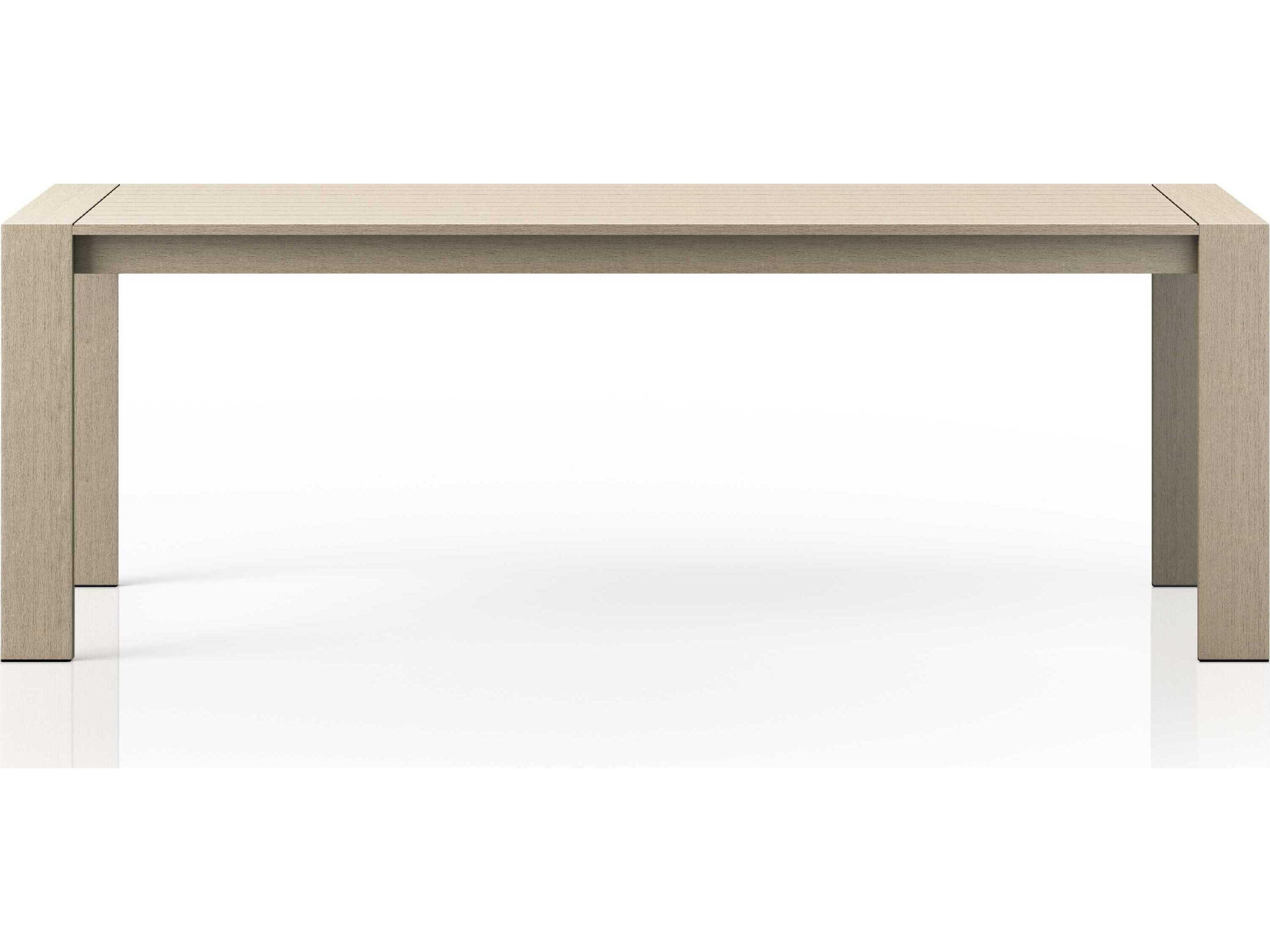 Luxecor Globetrotter Outdoor Washed Brown Teak Rectangular Dining Table