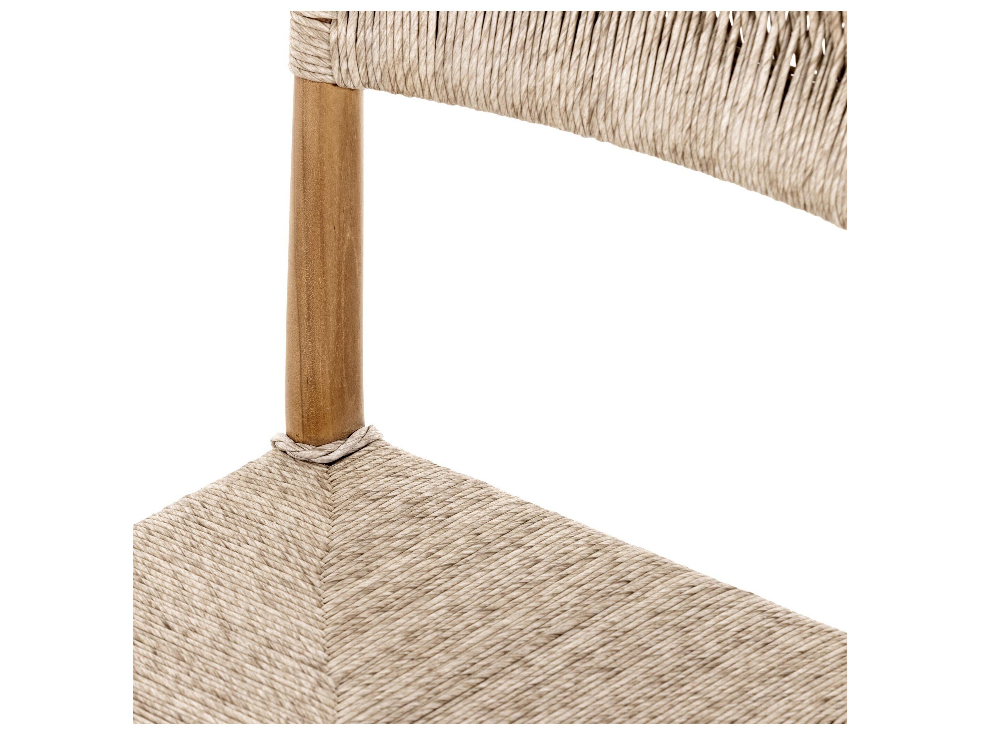 Luxecor Globetrotter Outdoor Natural Teak / Vintage White Polypropylene Dining Chair