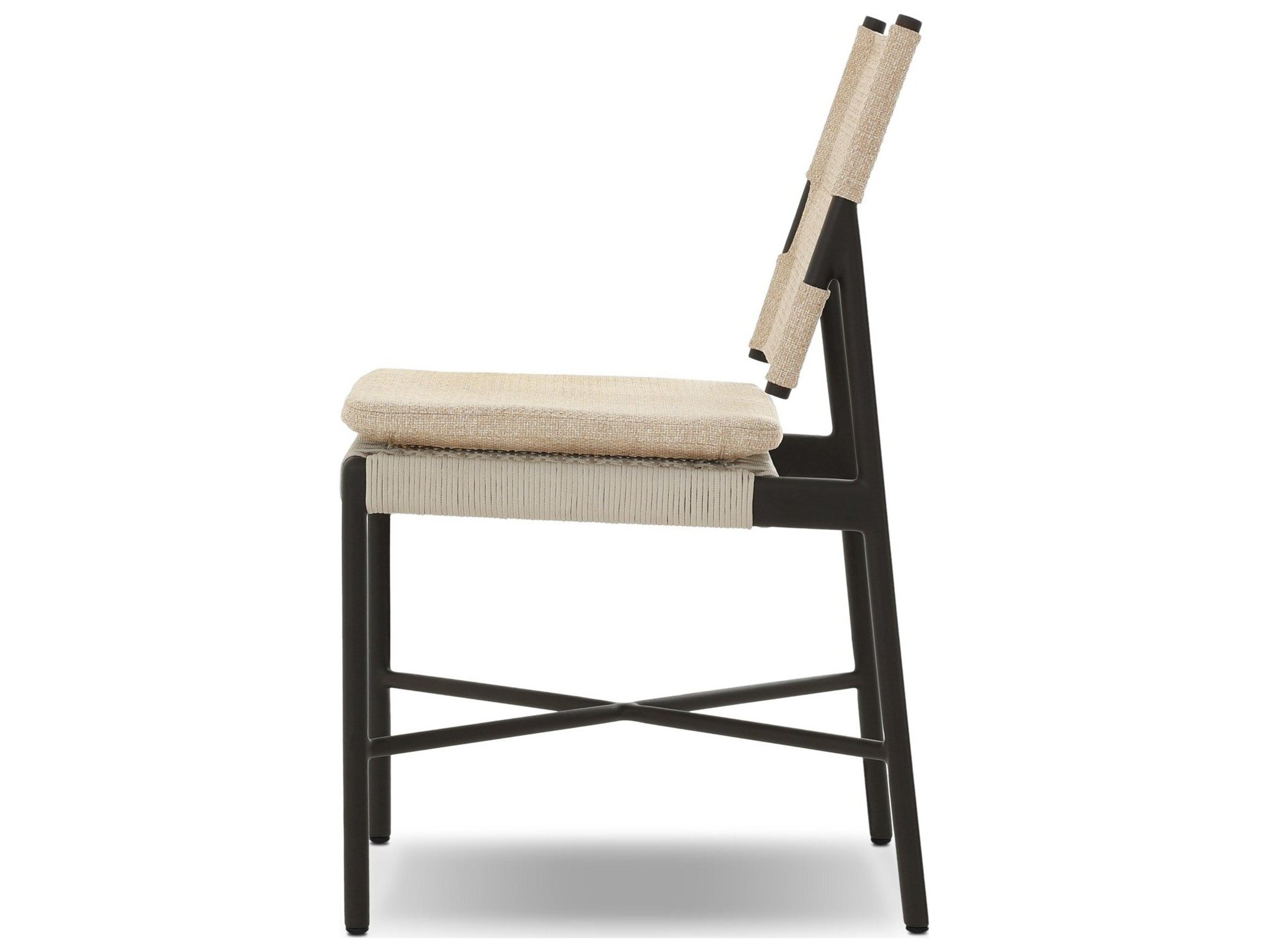 Four Hands Outdoor Solano Hayes Cream Cushion Dining Chair