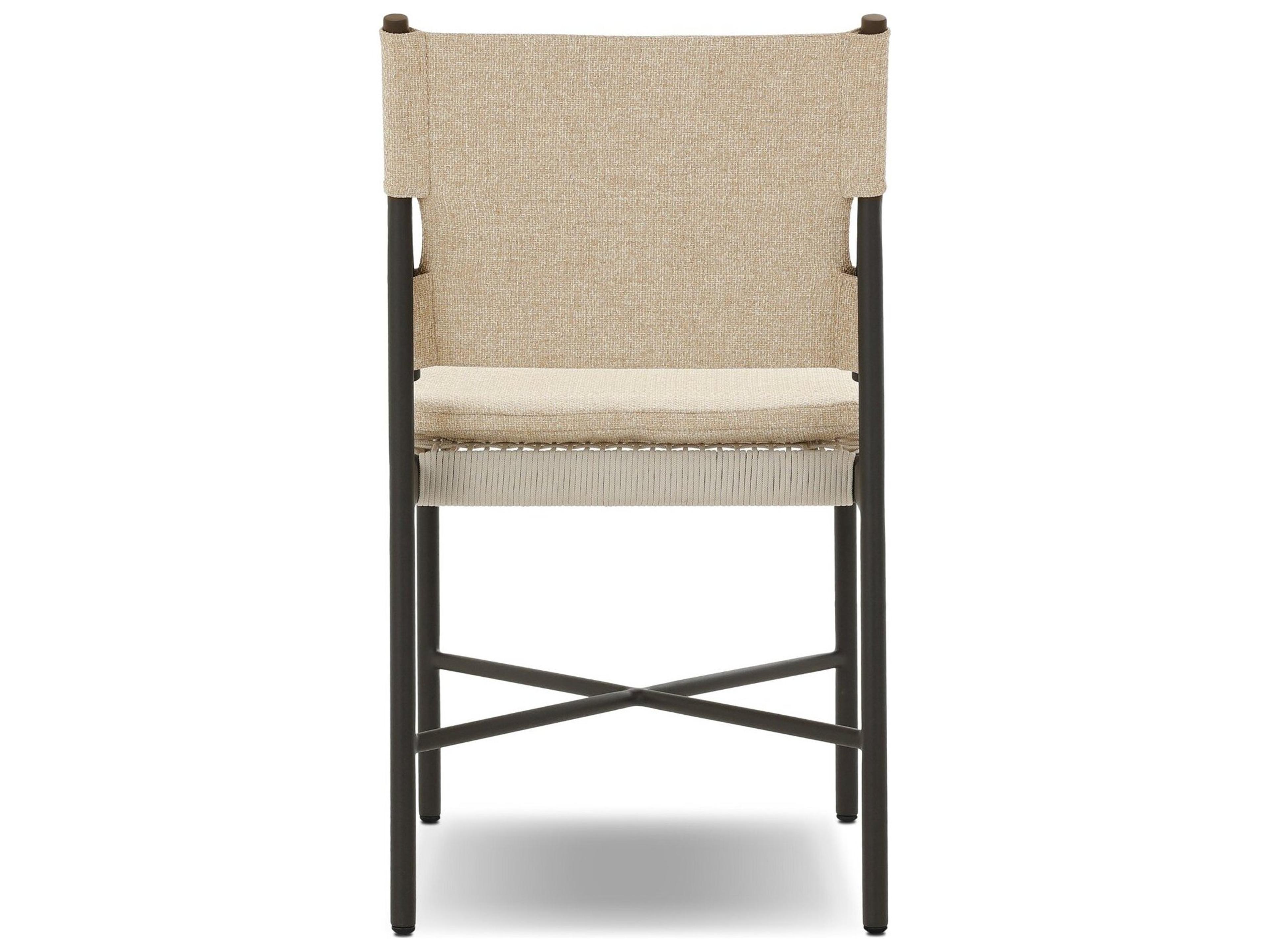 Four Hands Outdoor Solano Hayes Cream Cushion Dining Chair