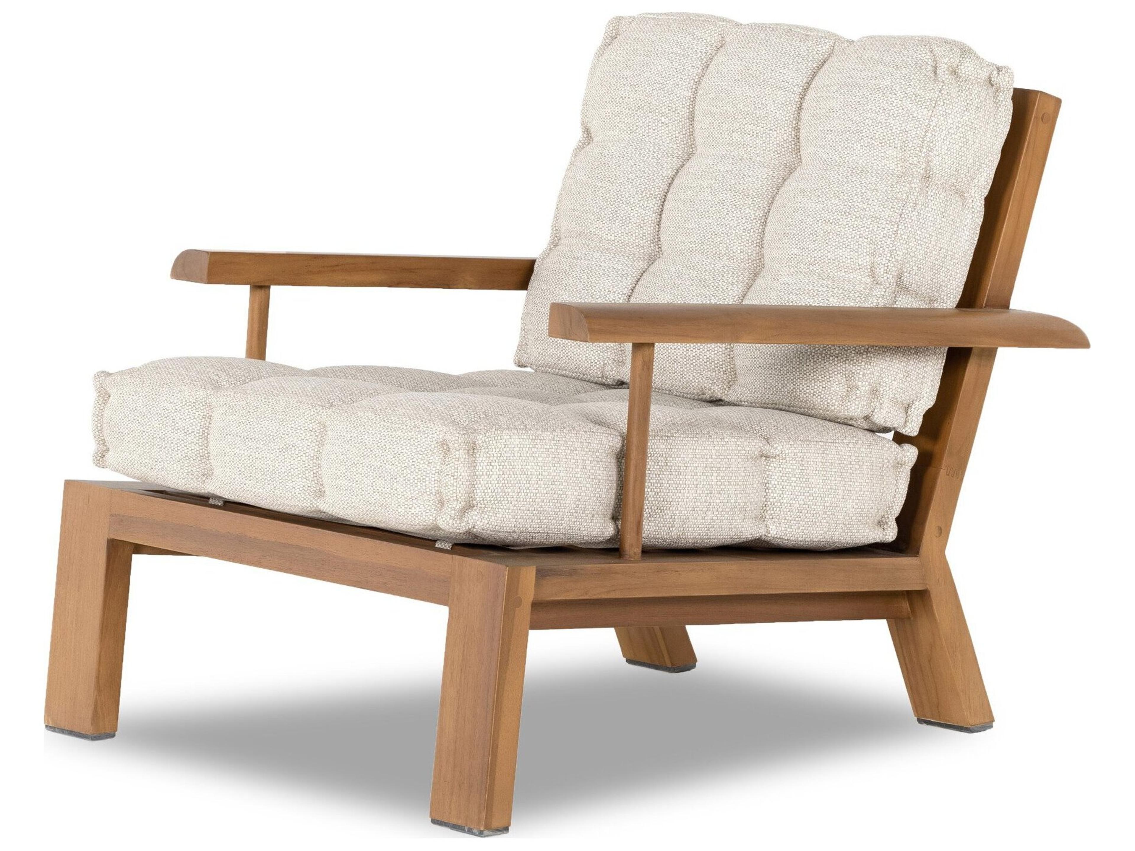 Solano Faye Sand / Natural Teak Cushion Lounge Chair