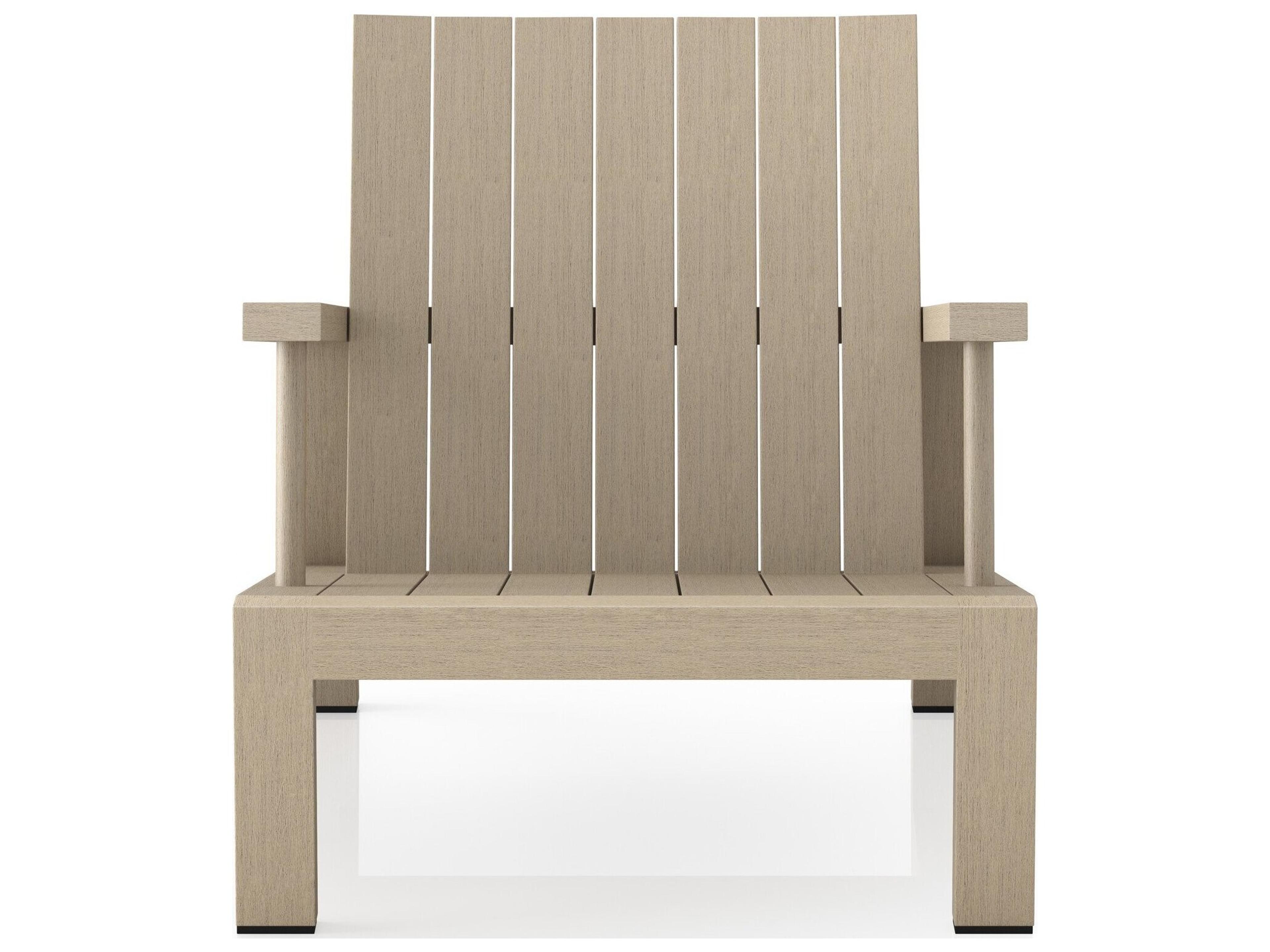 Four Hands Outdoor Solano Washed Brown Teak Lounge Chair