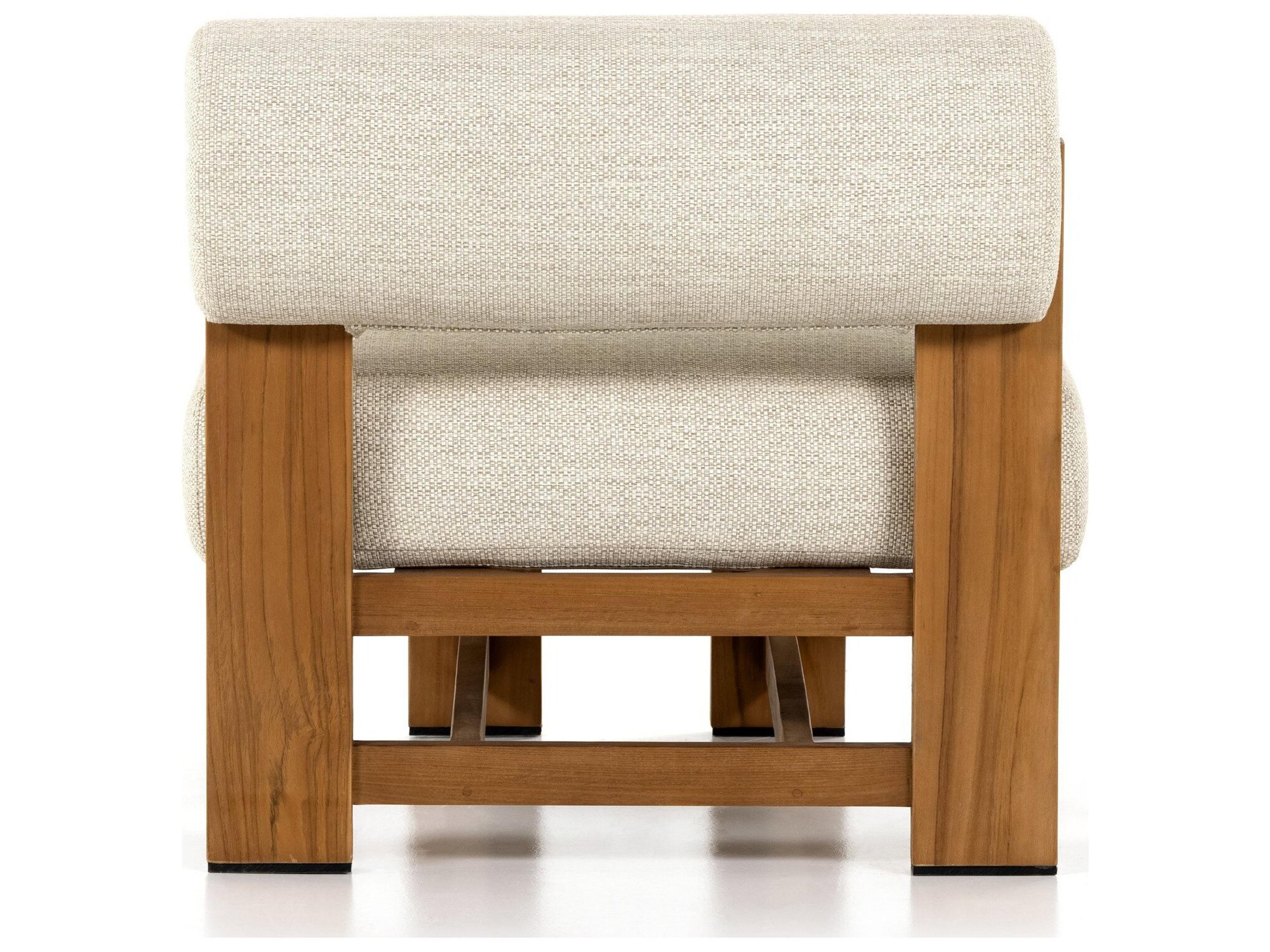 Luxecor Globetrotter Outdoor Faye Sand / Natural Teak Cushion Lounge Chair