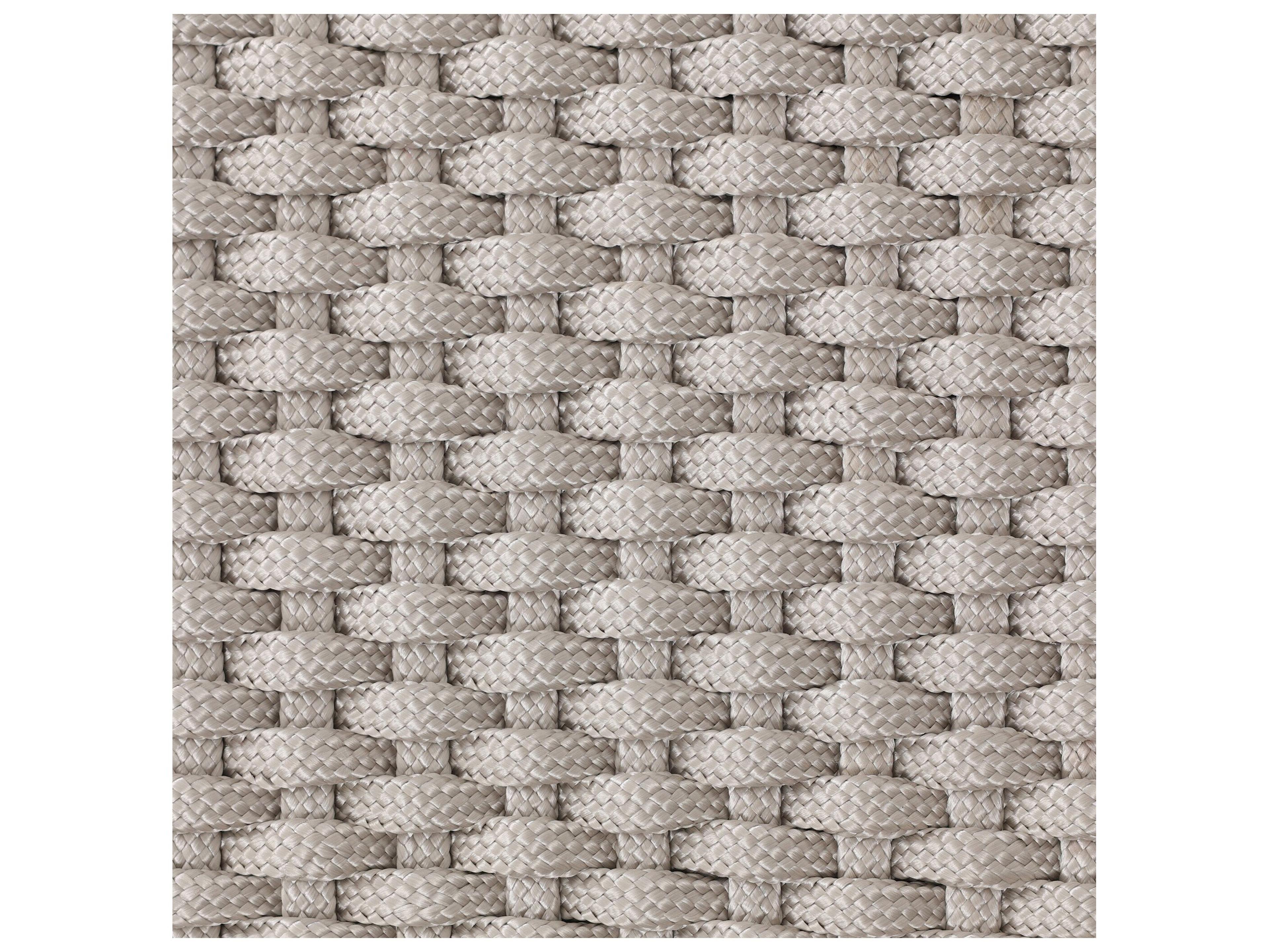 Luxecor Globetrotter Outdoor Washed Brown Teak / Thick Grey Rope Chaise Lounge