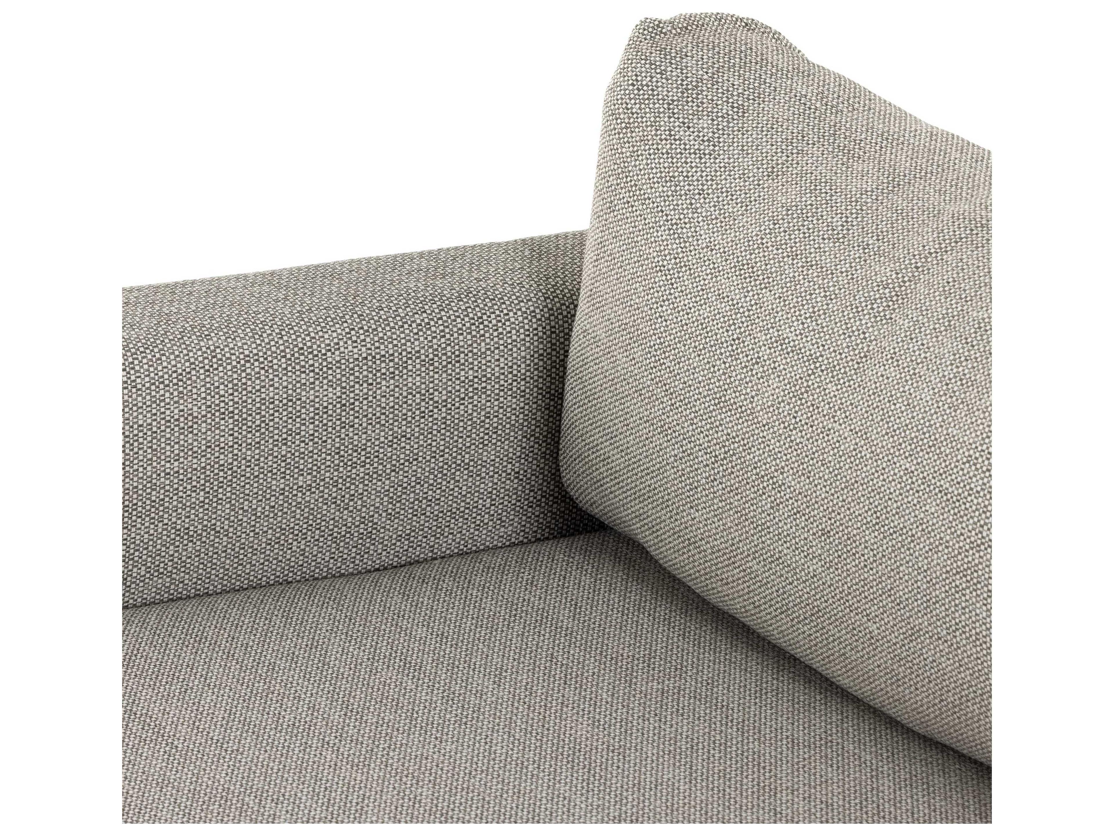 Luxecor Globetrotter Outdoor Bronze Aluminum / Ivory Strap Sofa with Faye Ash Cushion