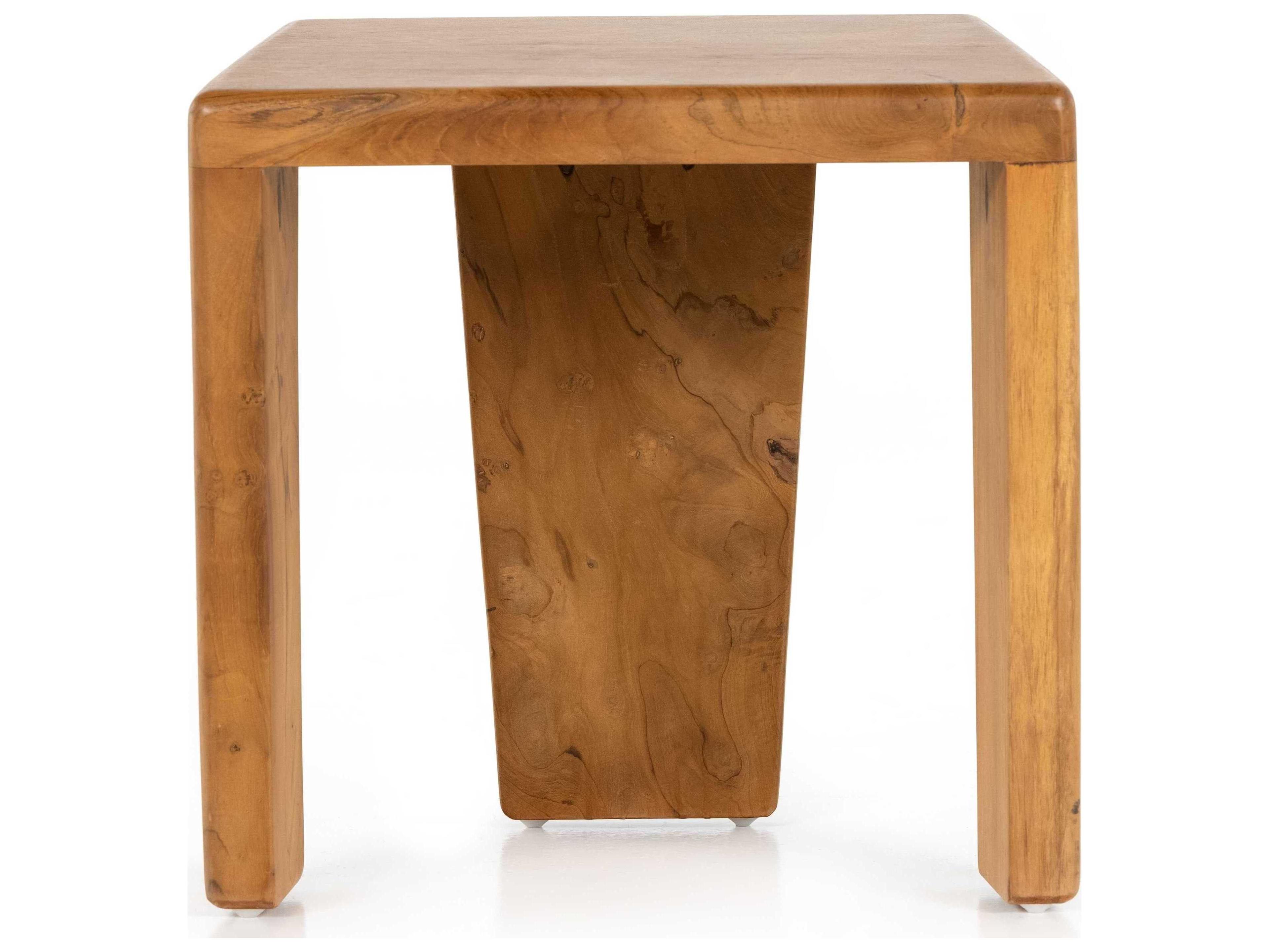 Luxecor Globetrotter Outdoor Aged Natural Teak Stool