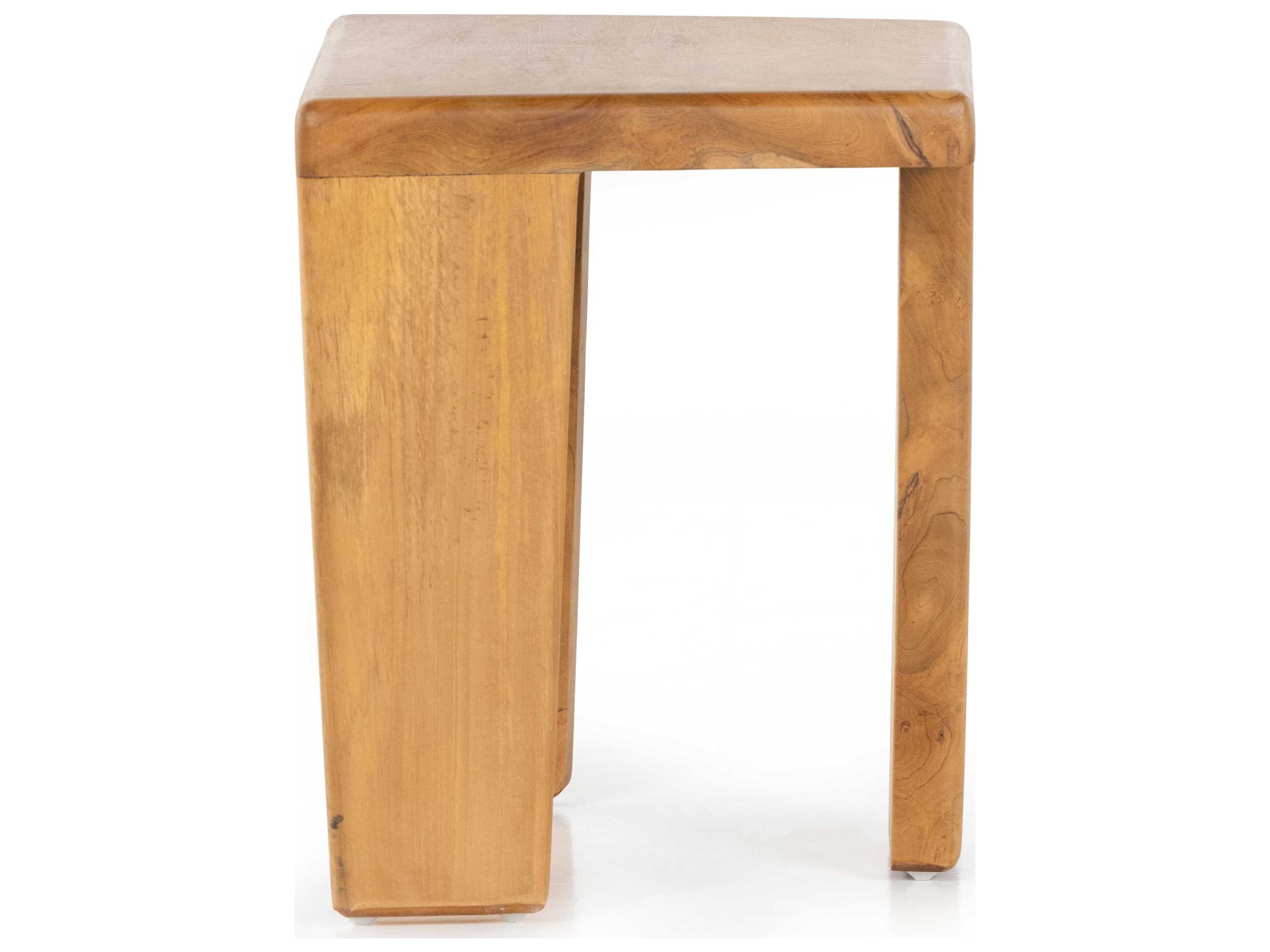 Luxecor Globetrotter Outdoor Aged Natural Teak Stool