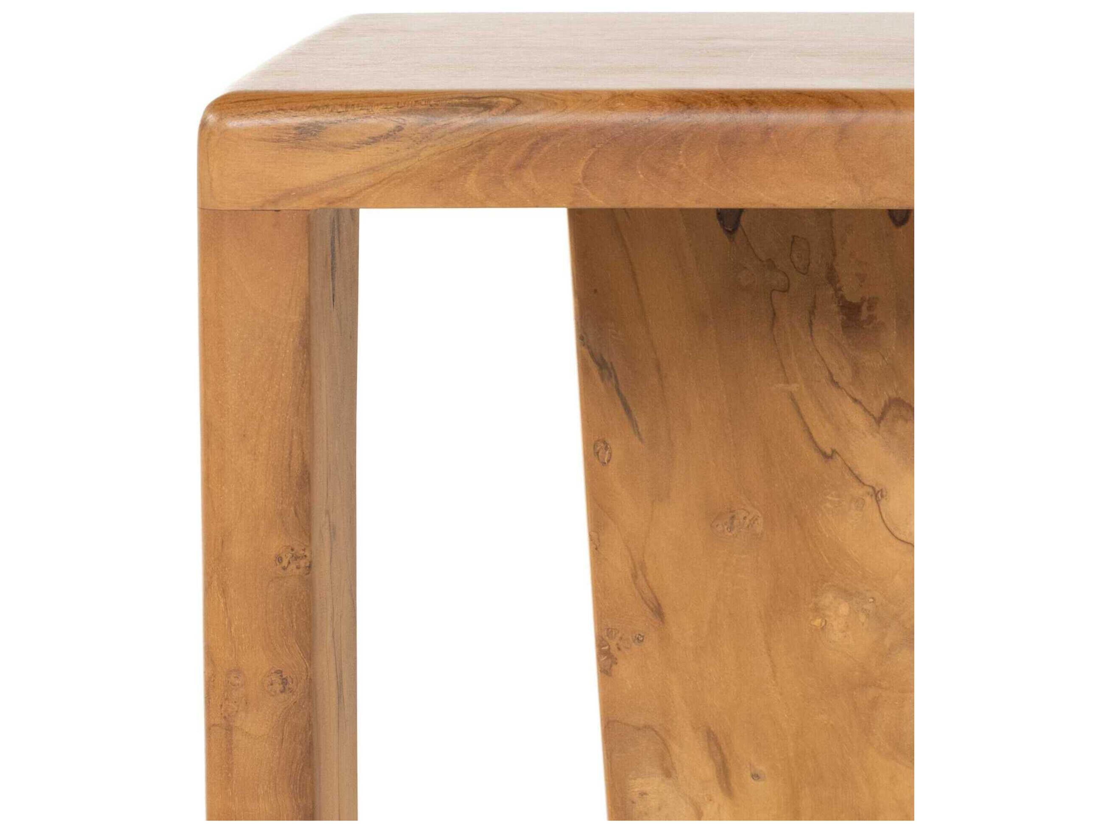 Luxecor Globetrotter Outdoor Aged Natural Teak Stool