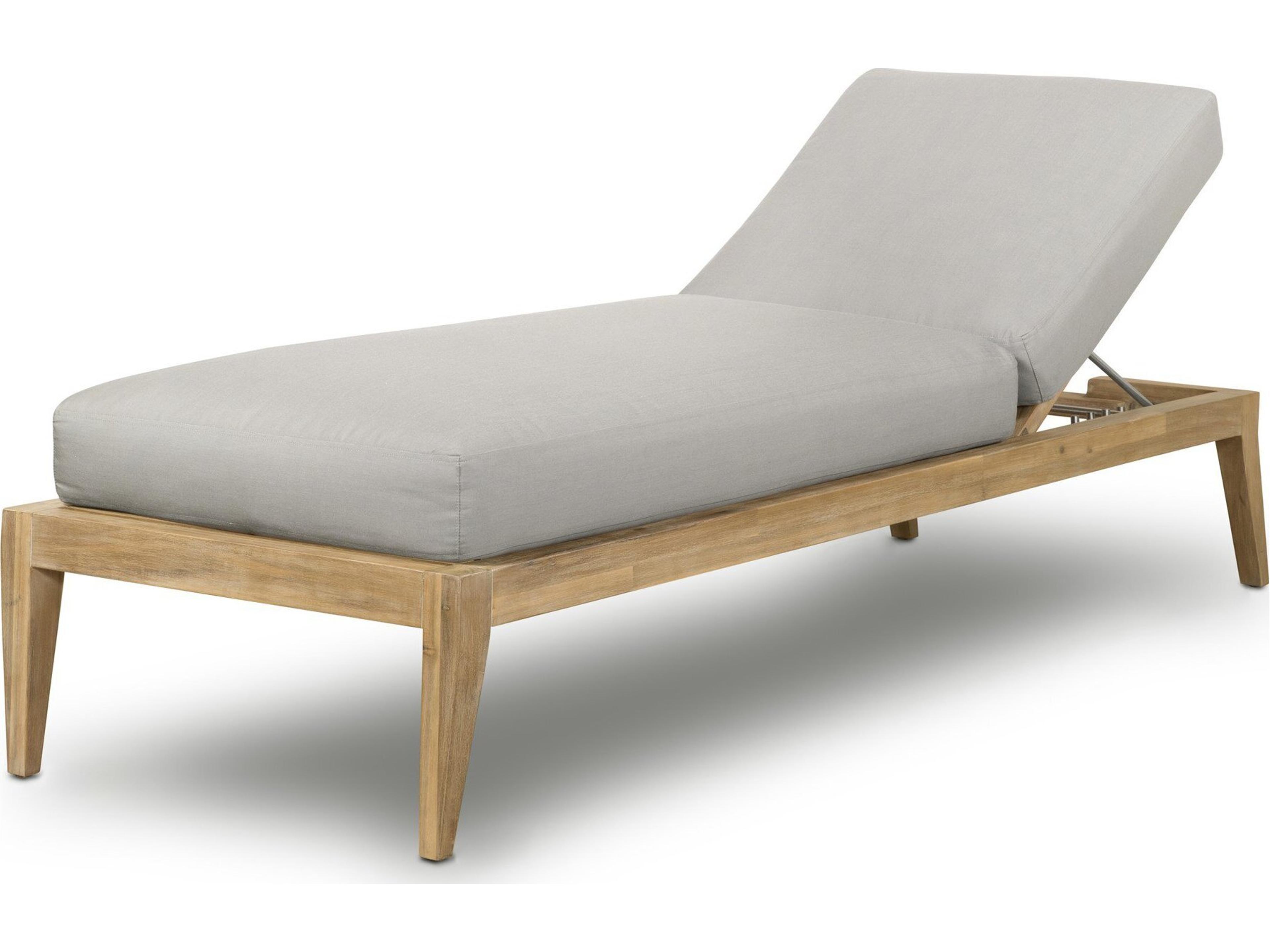 Globetrotter Outdoor Royal Taupe / Natural Acacia Chaise Lounge