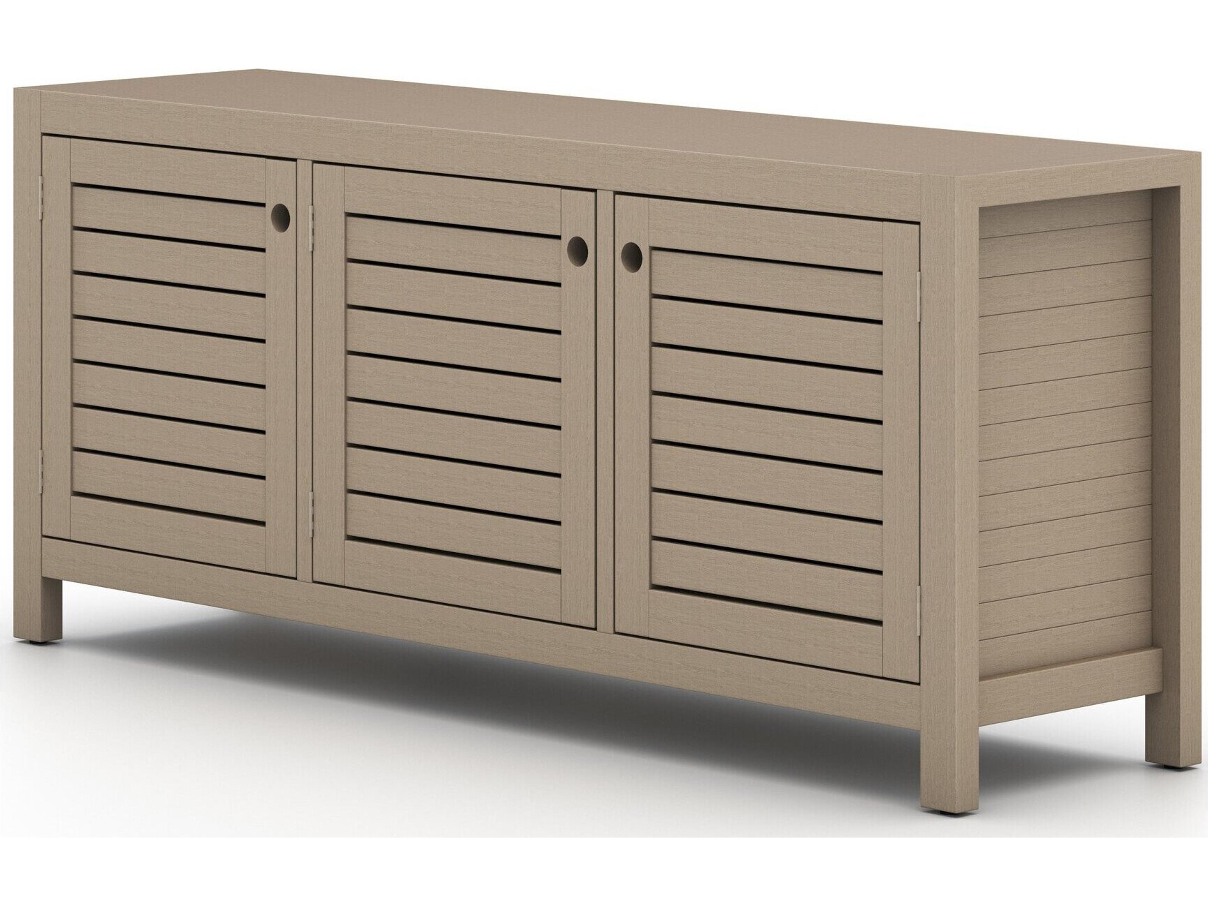 Globetrotter Outdoor Washed Brown Teak Rectangular Sideboard