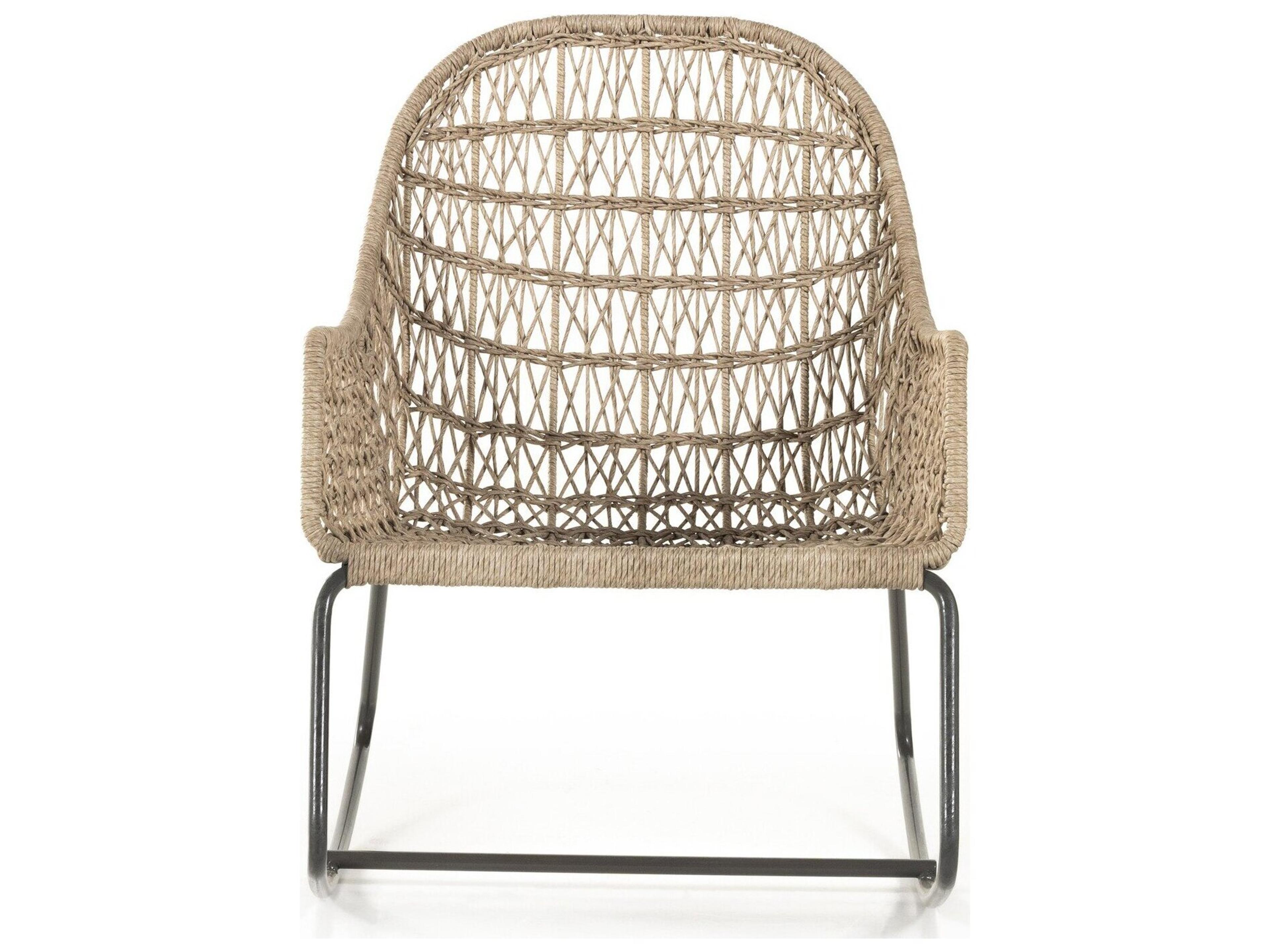 Luxecor Globetrotter Outdoor Wrought Iron Rope Lounge Chair