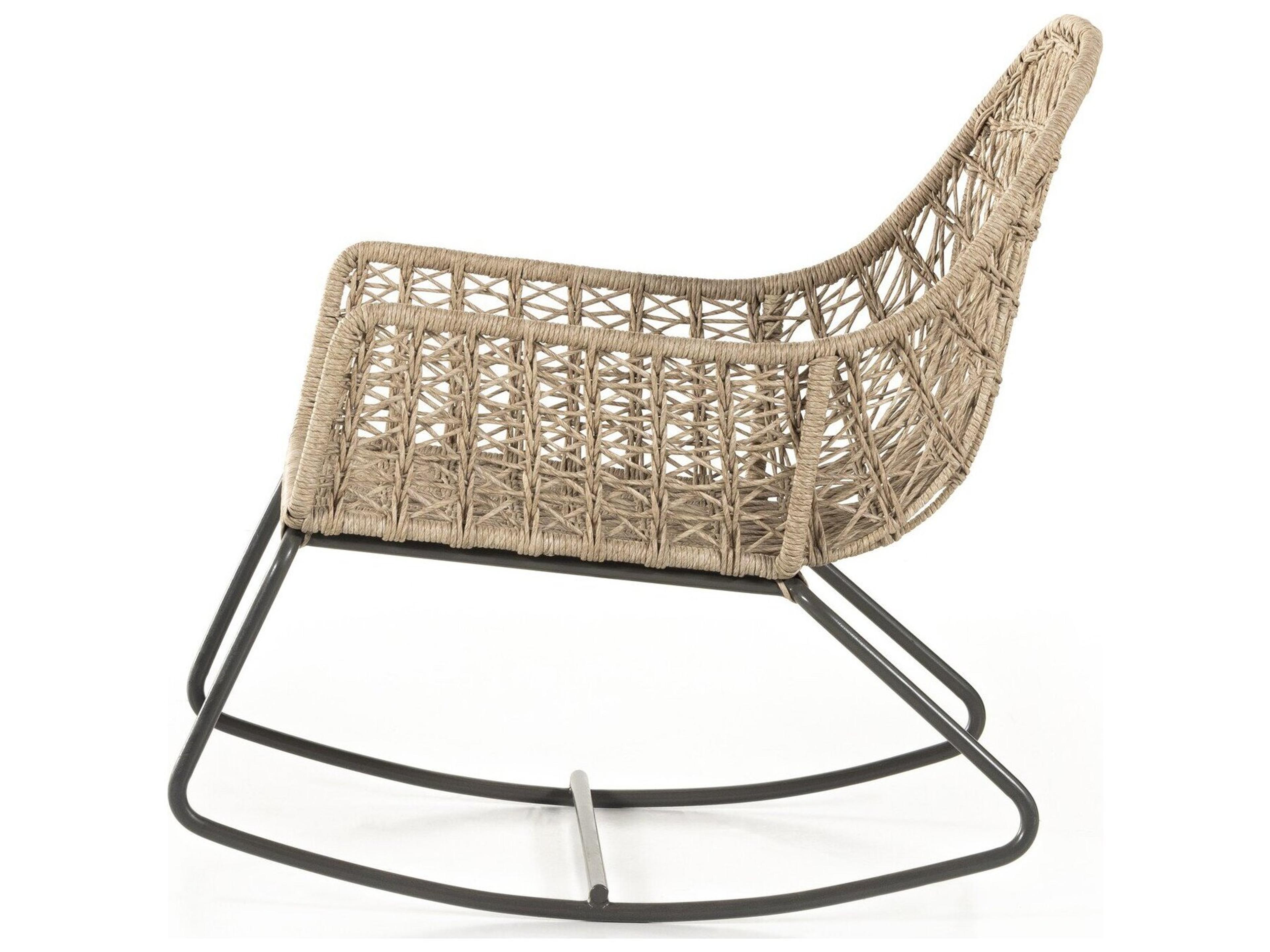 Luxecor Globetrotter Outdoor Wrought Iron Rope Lounge Chair