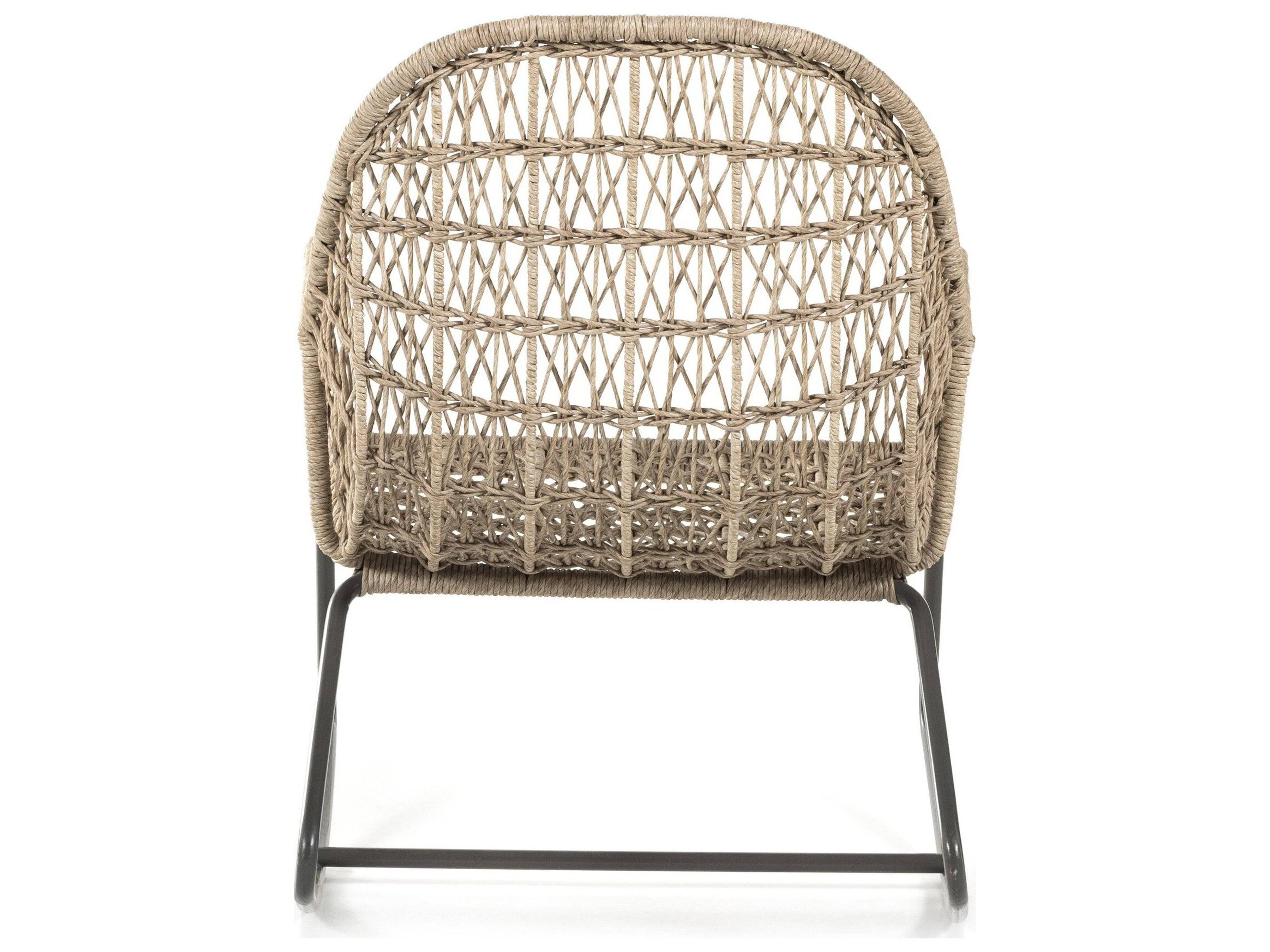 Luxecor Globetrotter Outdoor Wrought Iron Rope Lounge Chair