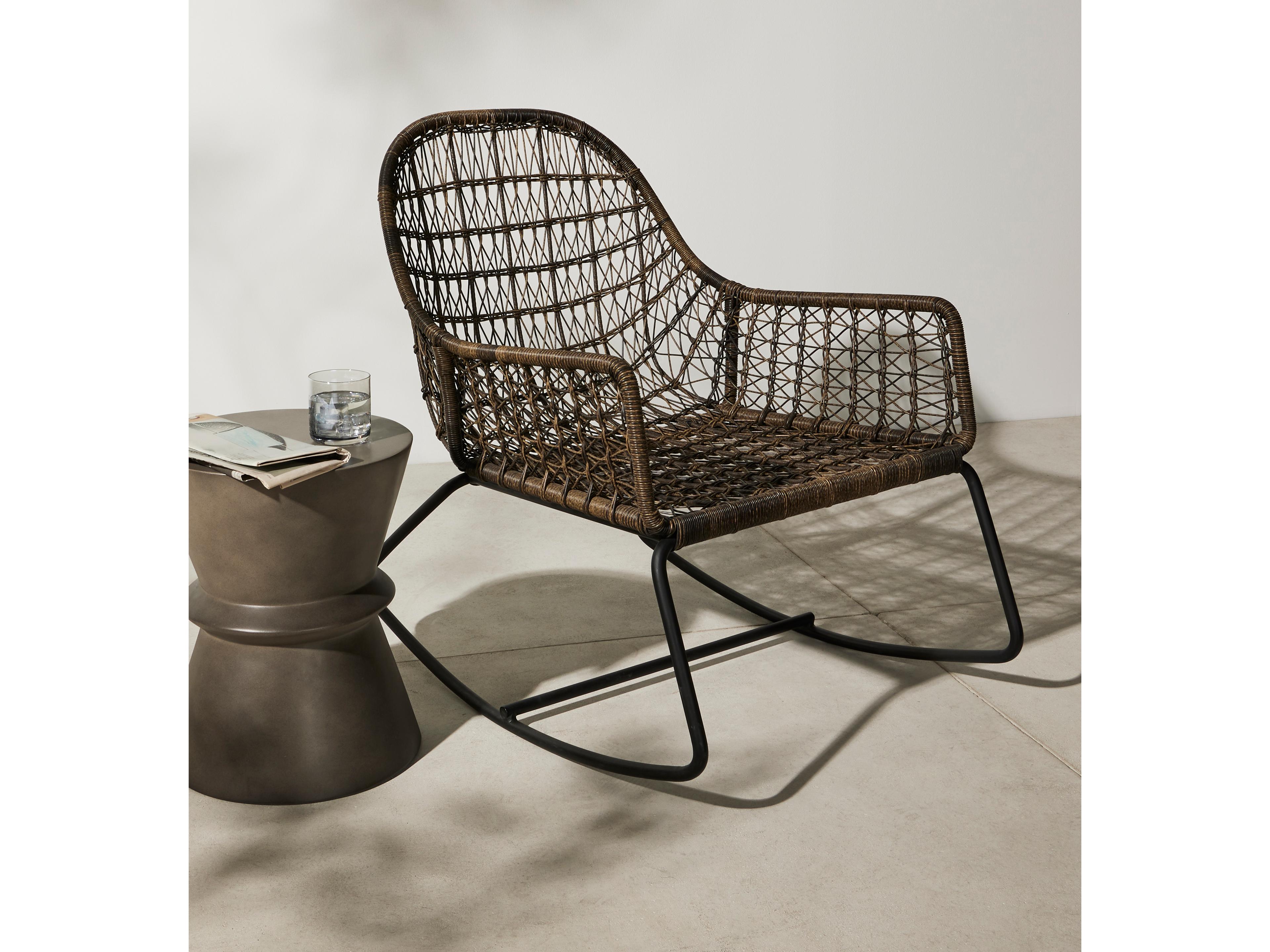 Luxecor Globetrotter Outdoor Natural Black / Distressed Grey Wrought Iron Lounge Chair