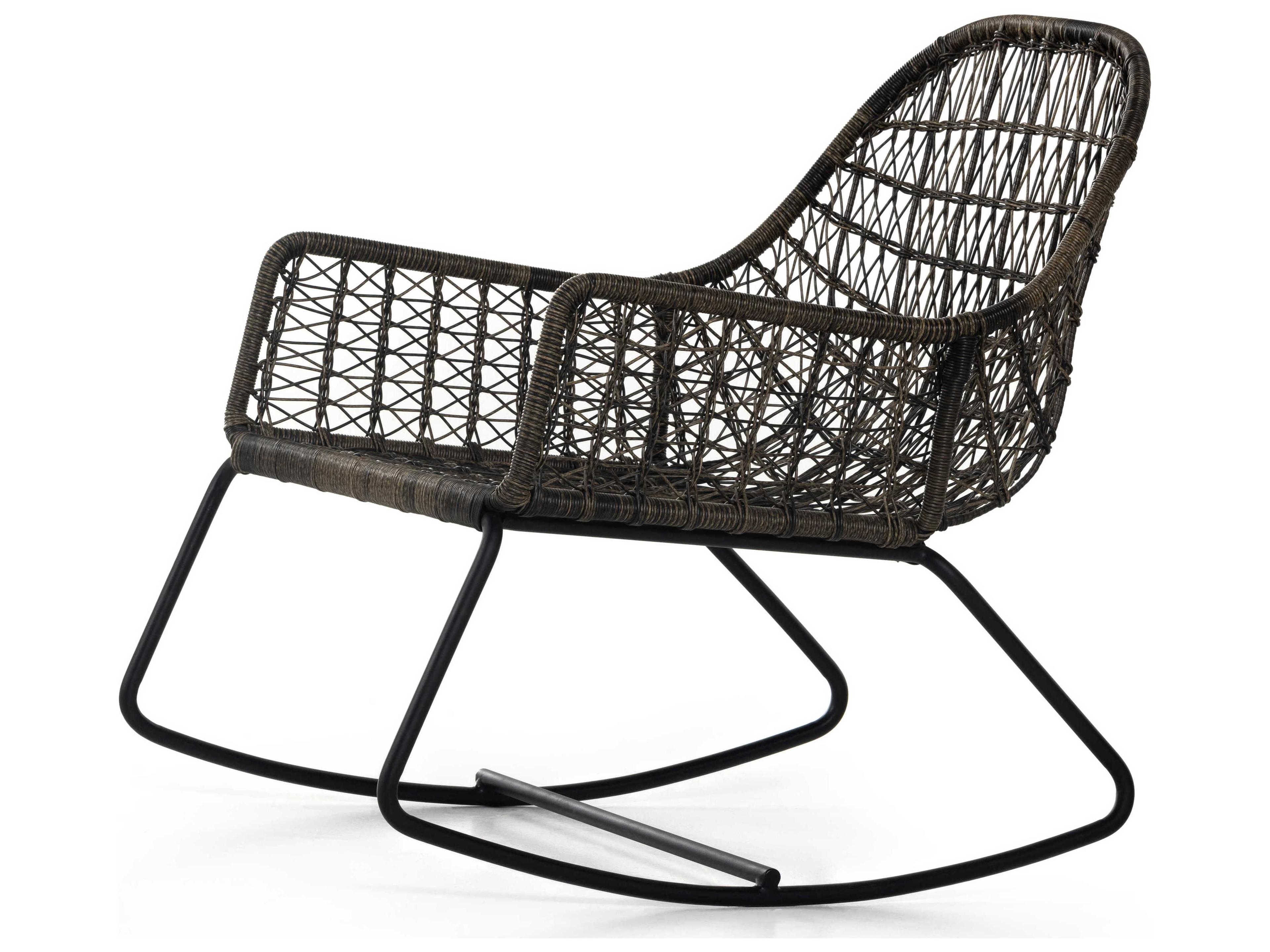 Luxecor Globetrotter Outdoor Natural Black / Distressed Grey Wrought Iron Lounge Chair