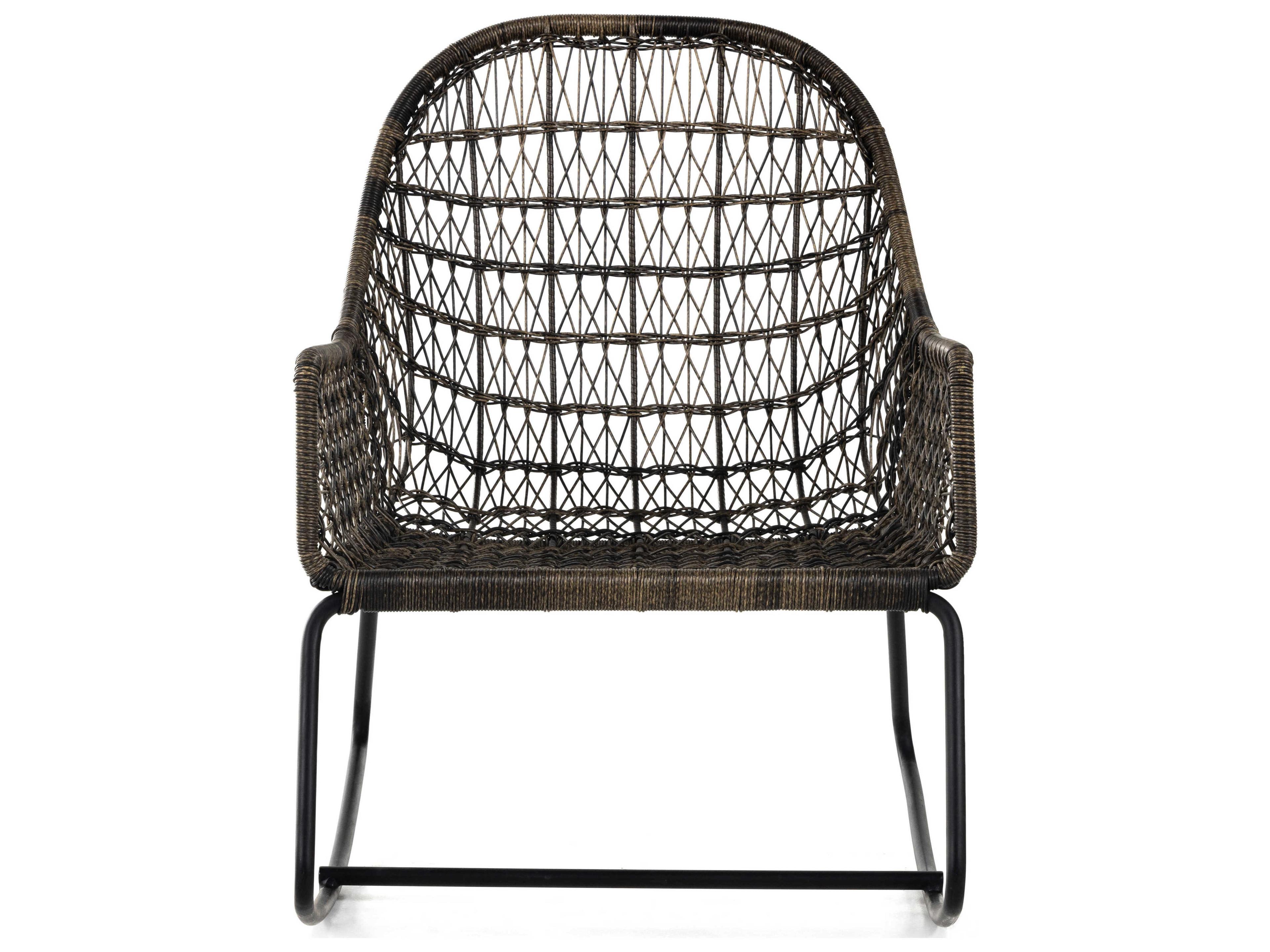 Luxecor Globetrotter Outdoor Natural Black / Distressed Grey Wrought Iron Lounge Chair