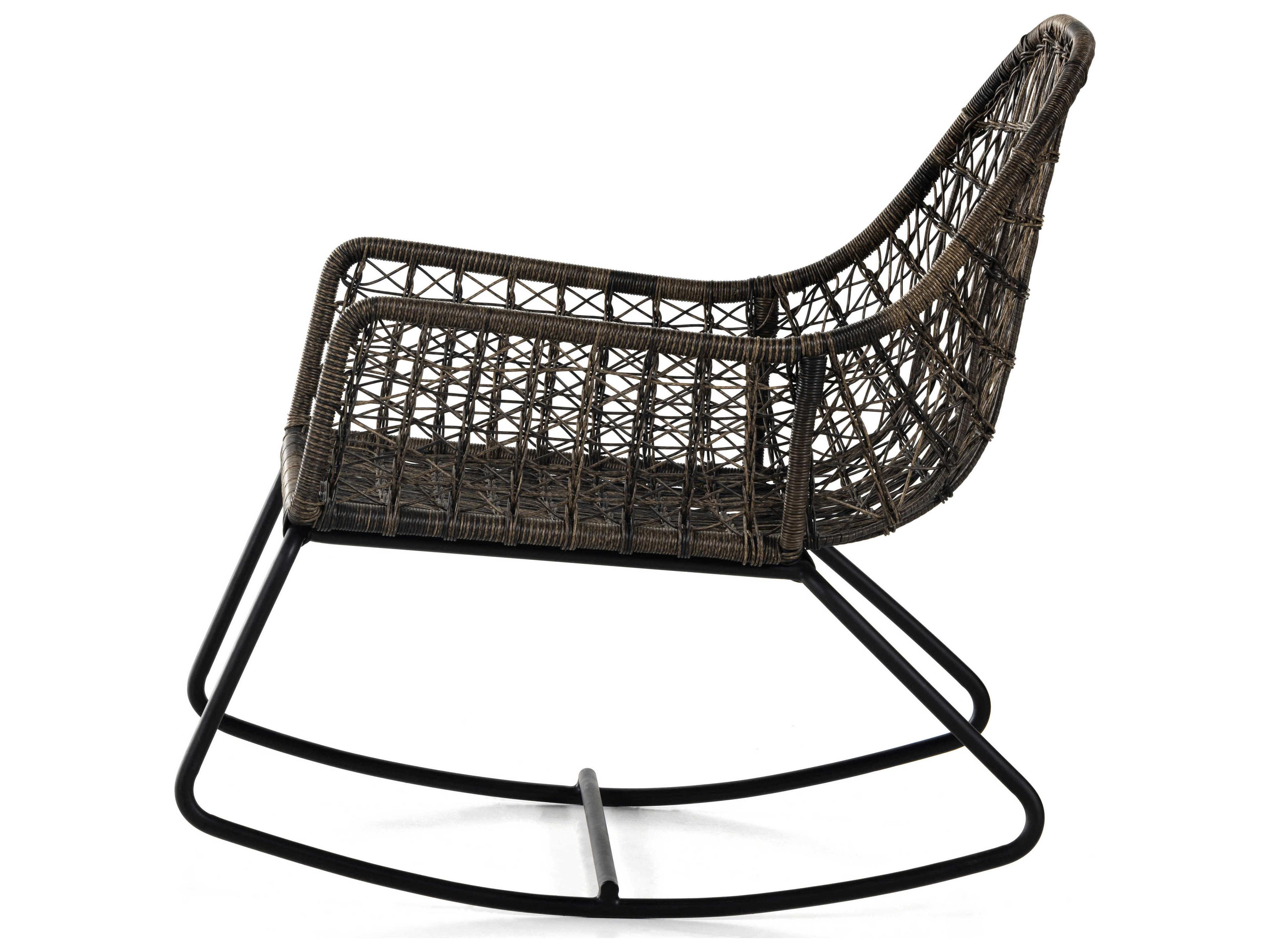 Luxecor Globetrotter Outdoor Natural Black / Distressed Grey Wrought Iron Lounge Chair