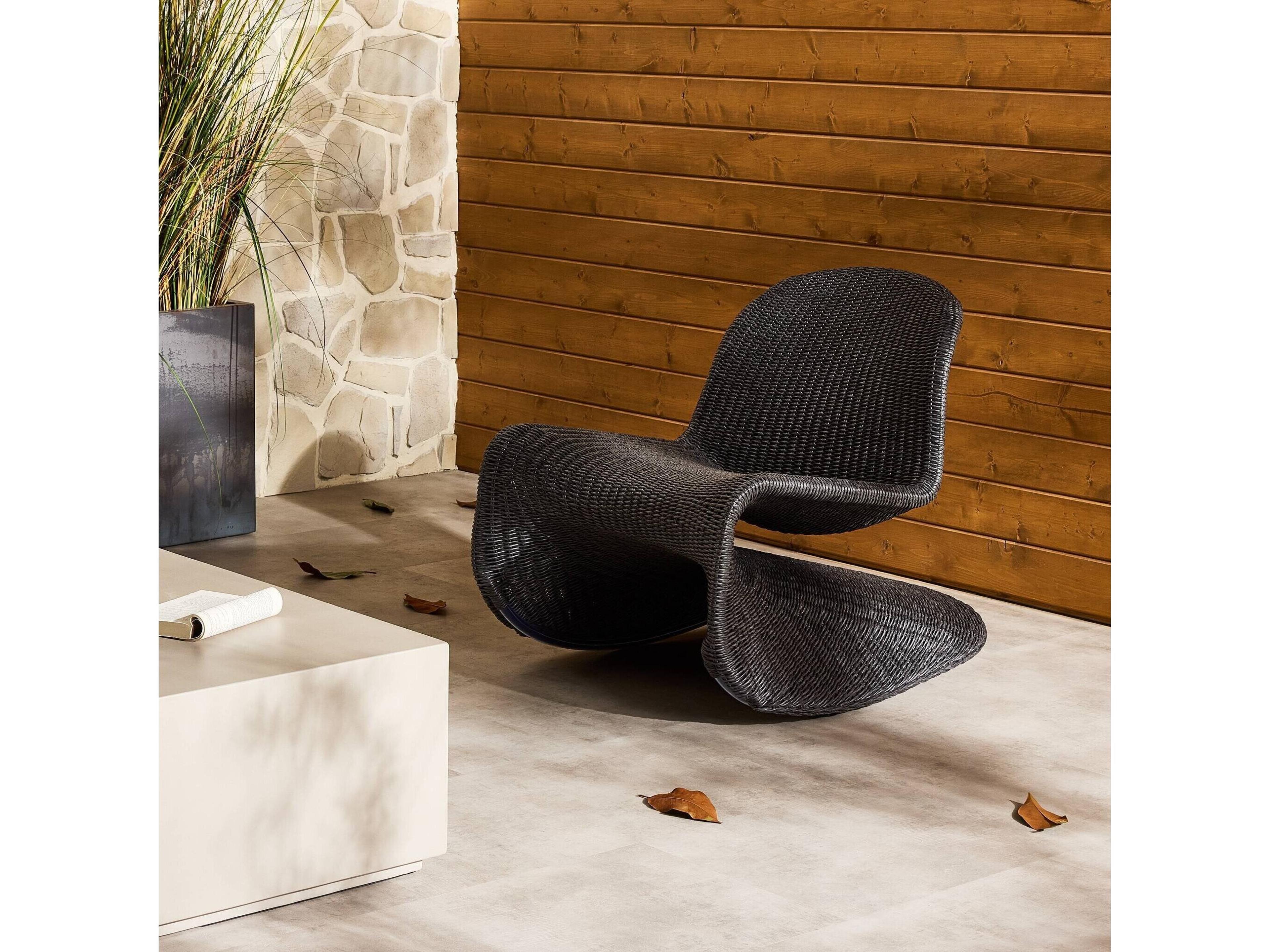 Luxecor Globetrotter Outdoor Vintage Coal Polypropylene Rocking Chair